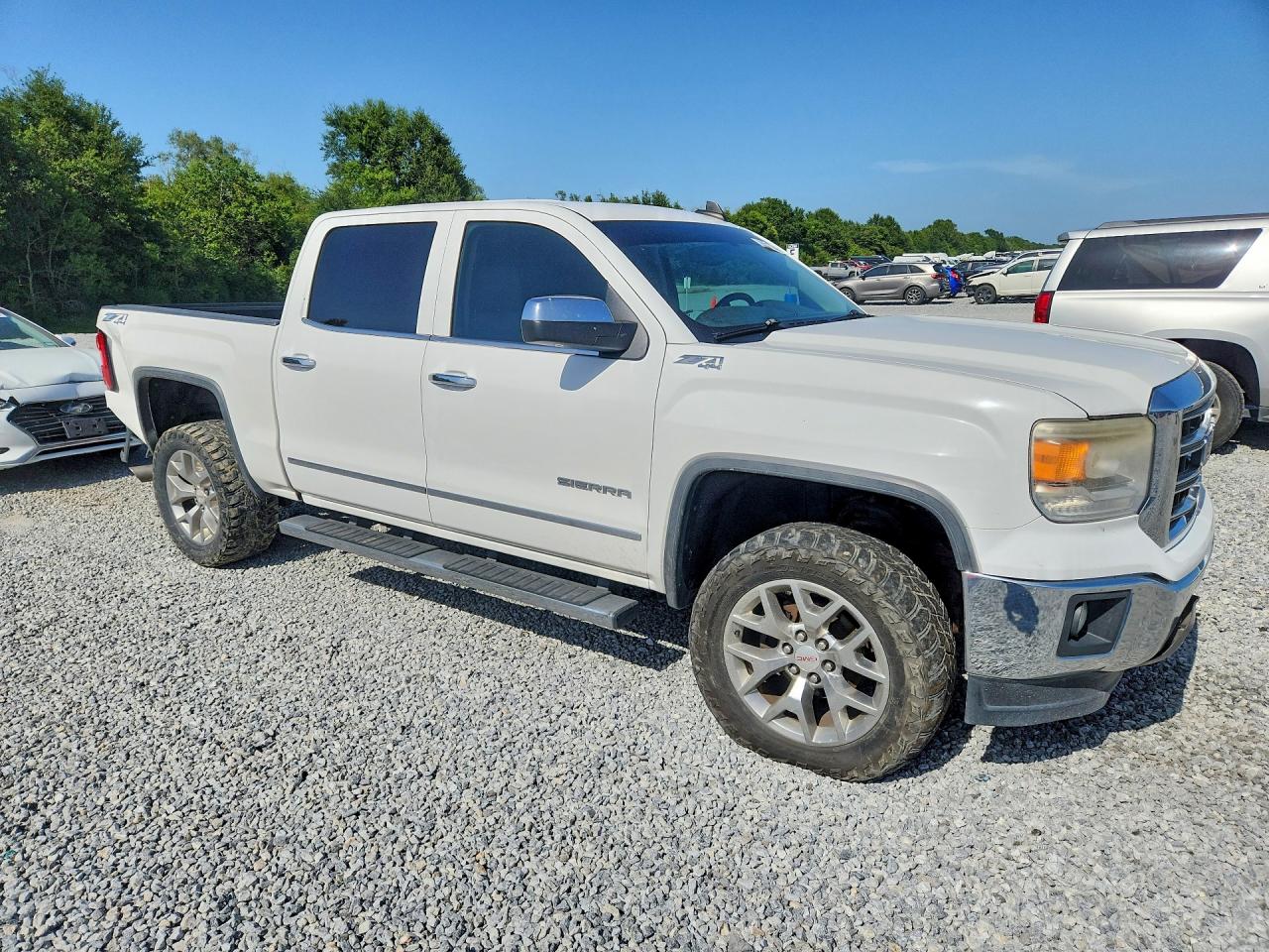 2015 Gmc Sierra K1500 Slt White vin: 3GTU2VECXFG320135