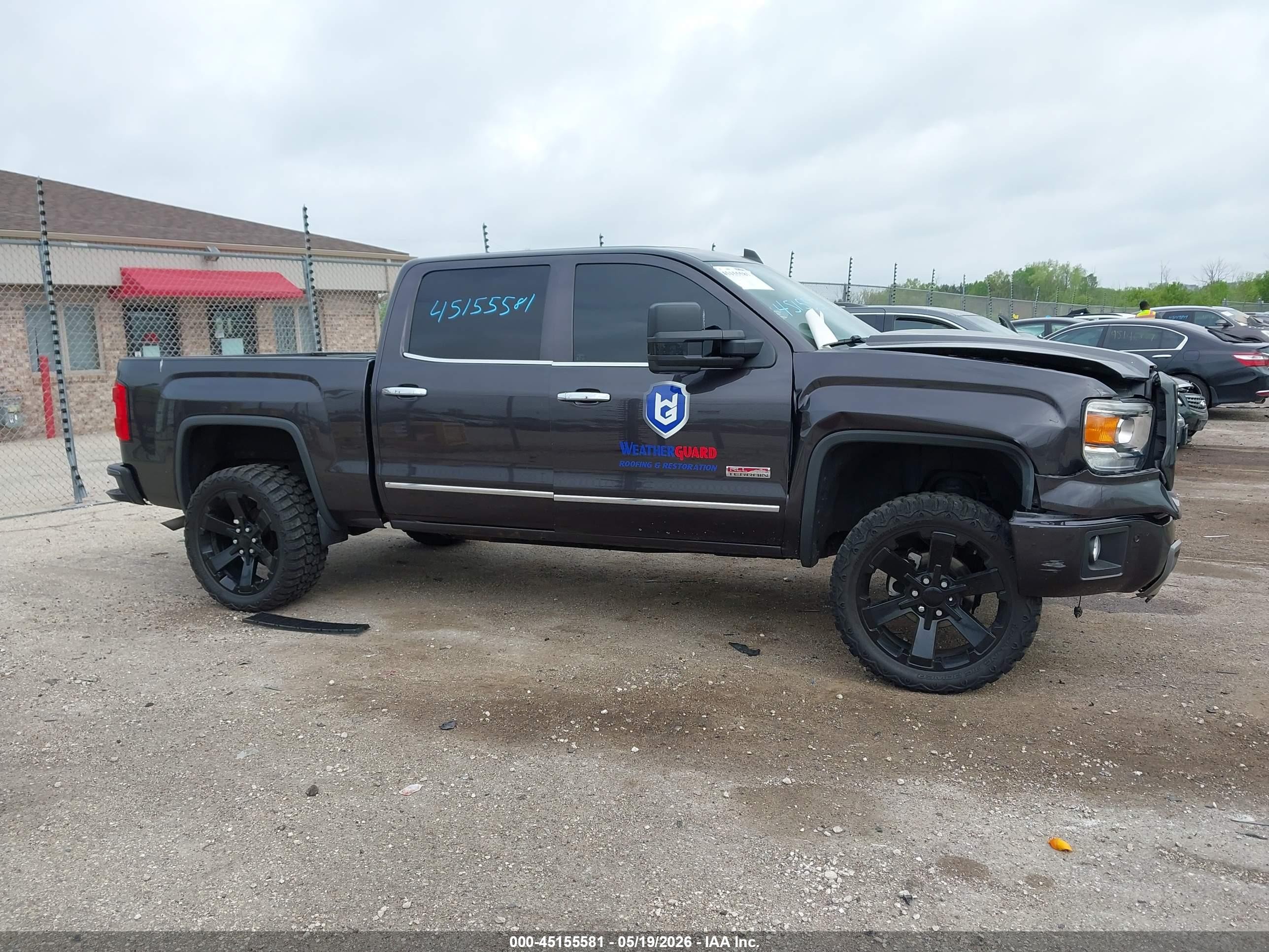 2015 Gmc Sierra 1500 Slt Черный vin: 3GTU2VECXFG374986