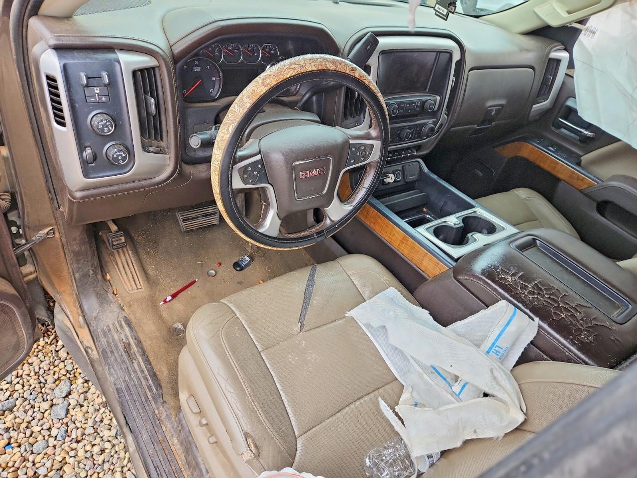 2015 Gmc Sierra K1500 Slt Brown vin: 3GTU2VECXFG428514