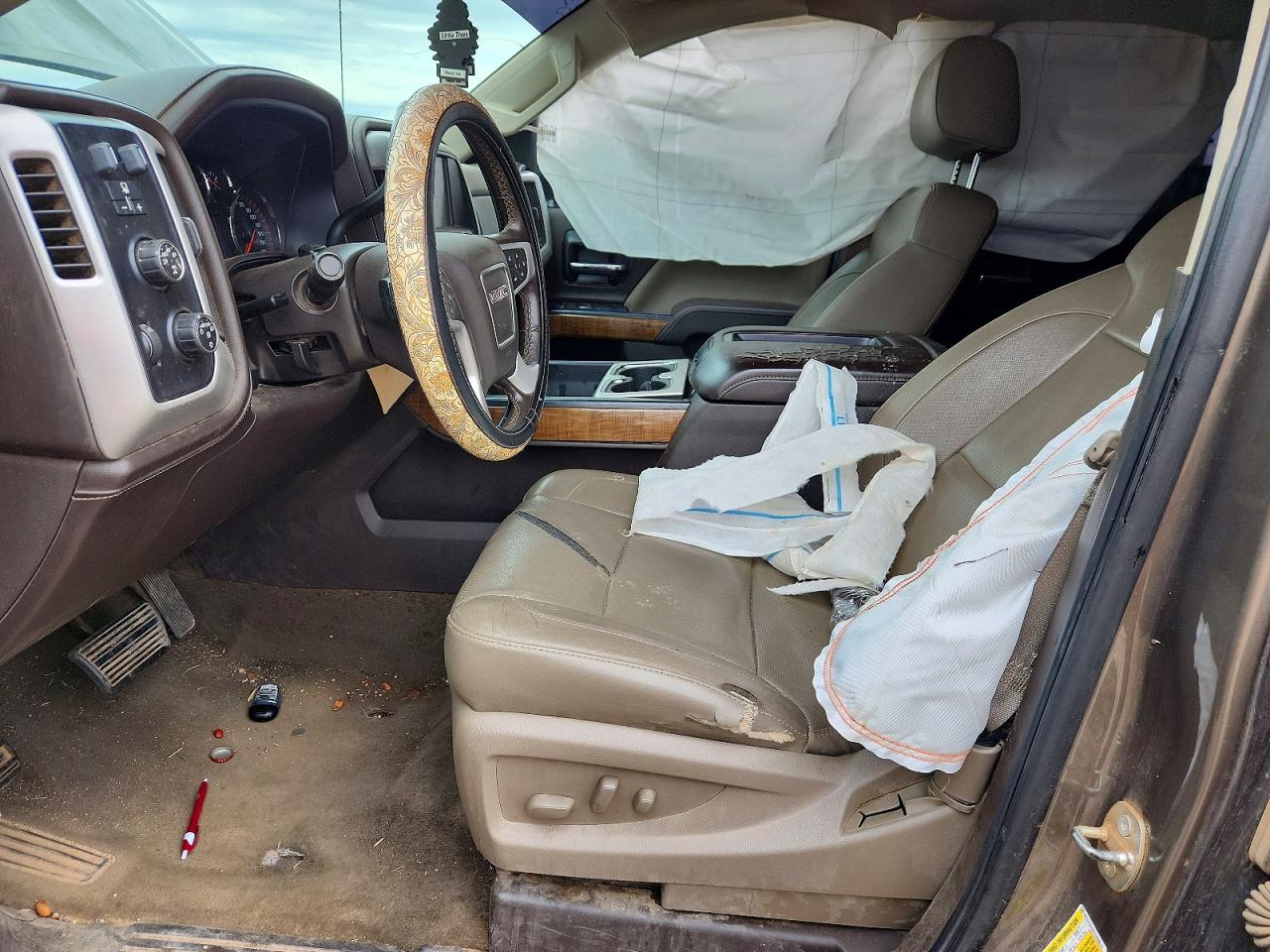 2015 Gmc Sierra K1500 Slt Brown vin: 3GTU2VECXFG428514