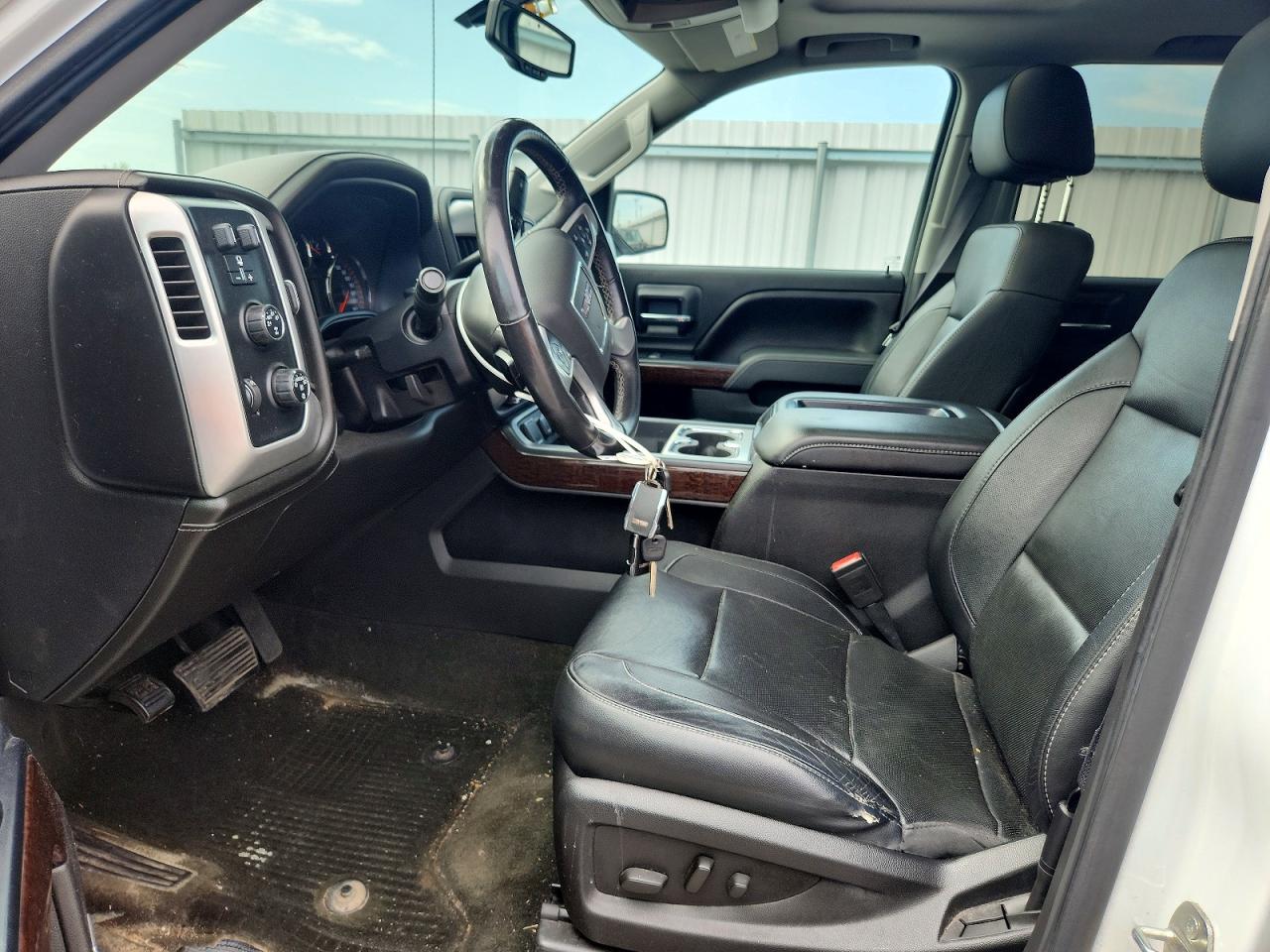 2015 Gmc Sierra K1500 Slt White vin: 3GTU2VECXFG465904