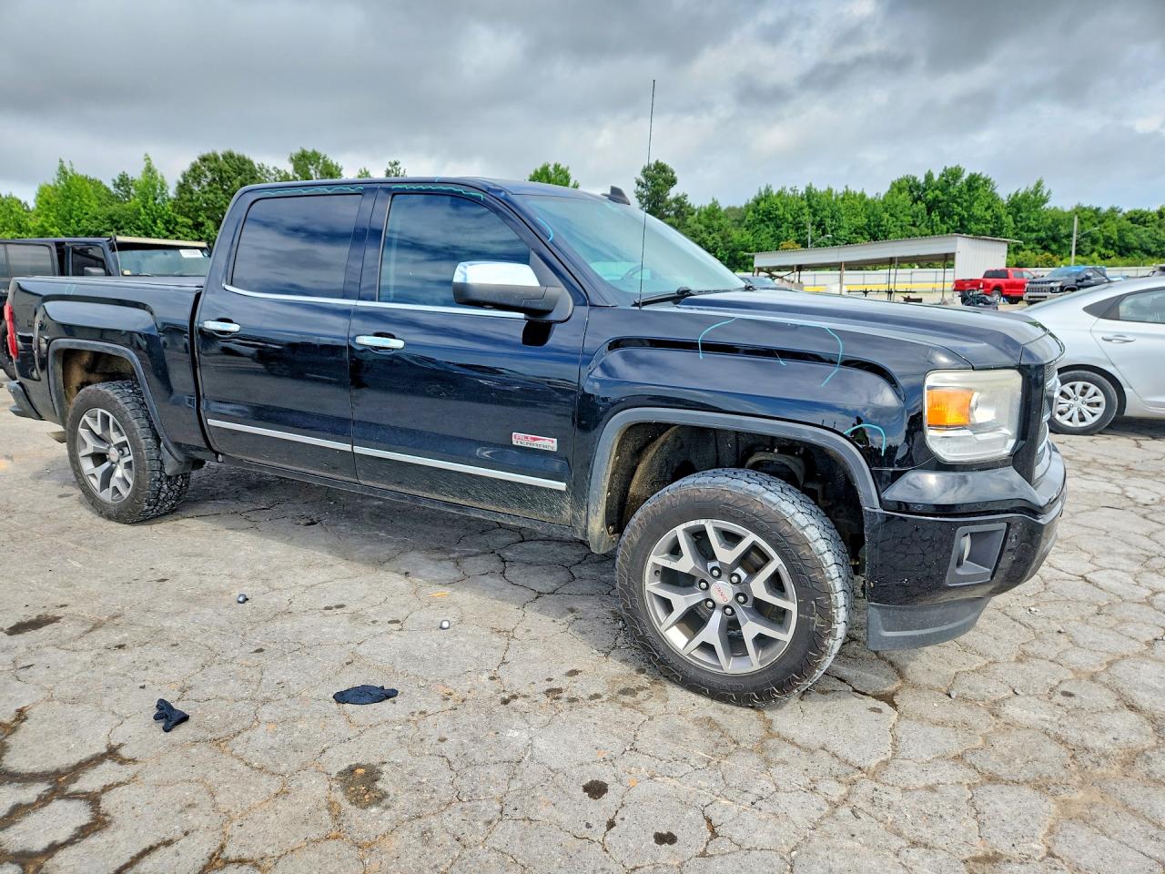 2015 Gmc Sierra K1500 Slt Black vin: 3GTU2VEJ0FG469667