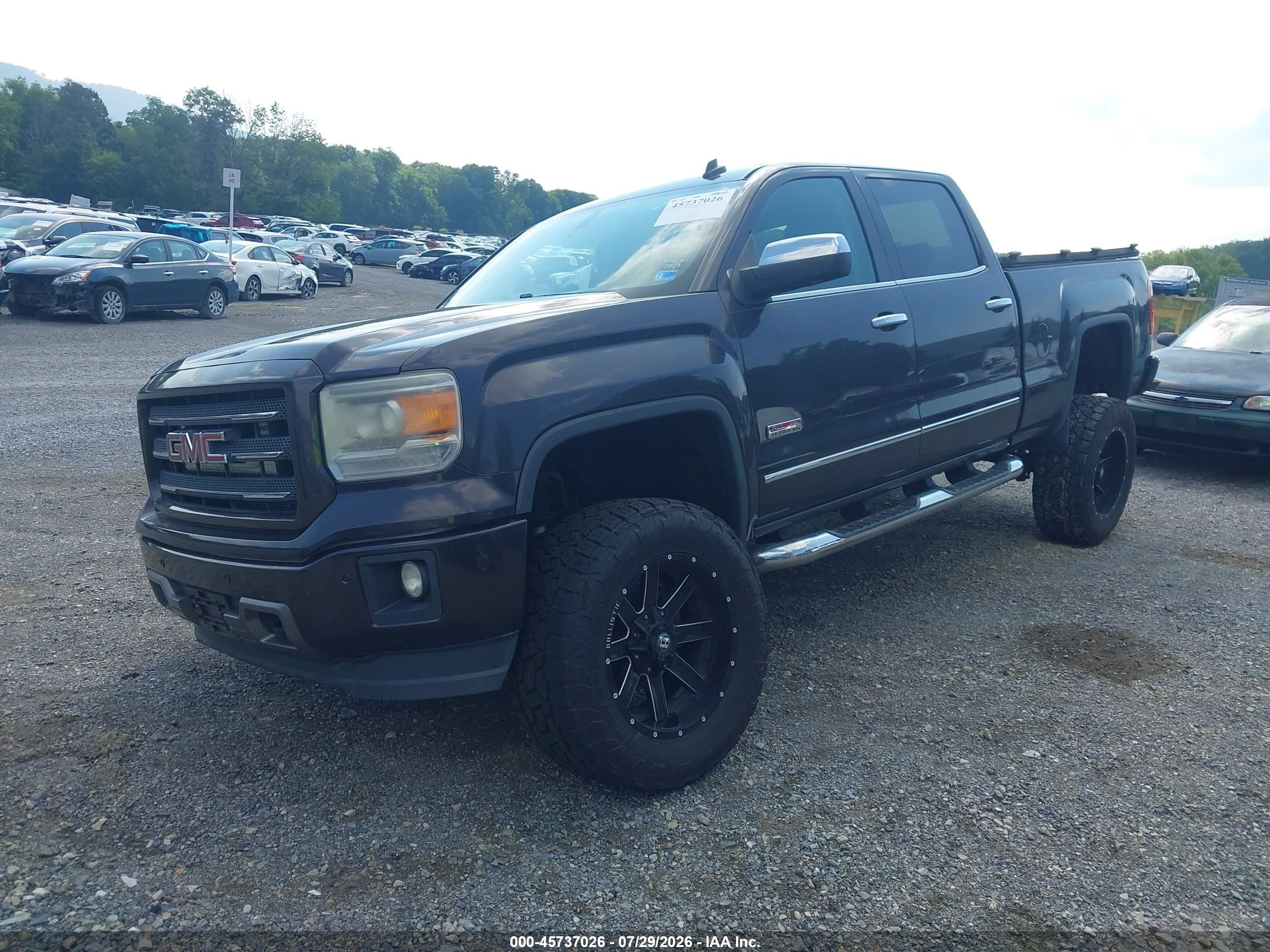 2014 Gmc Sierra 1500 Slt Black vin: 3GTU2VEJ2EG339632
