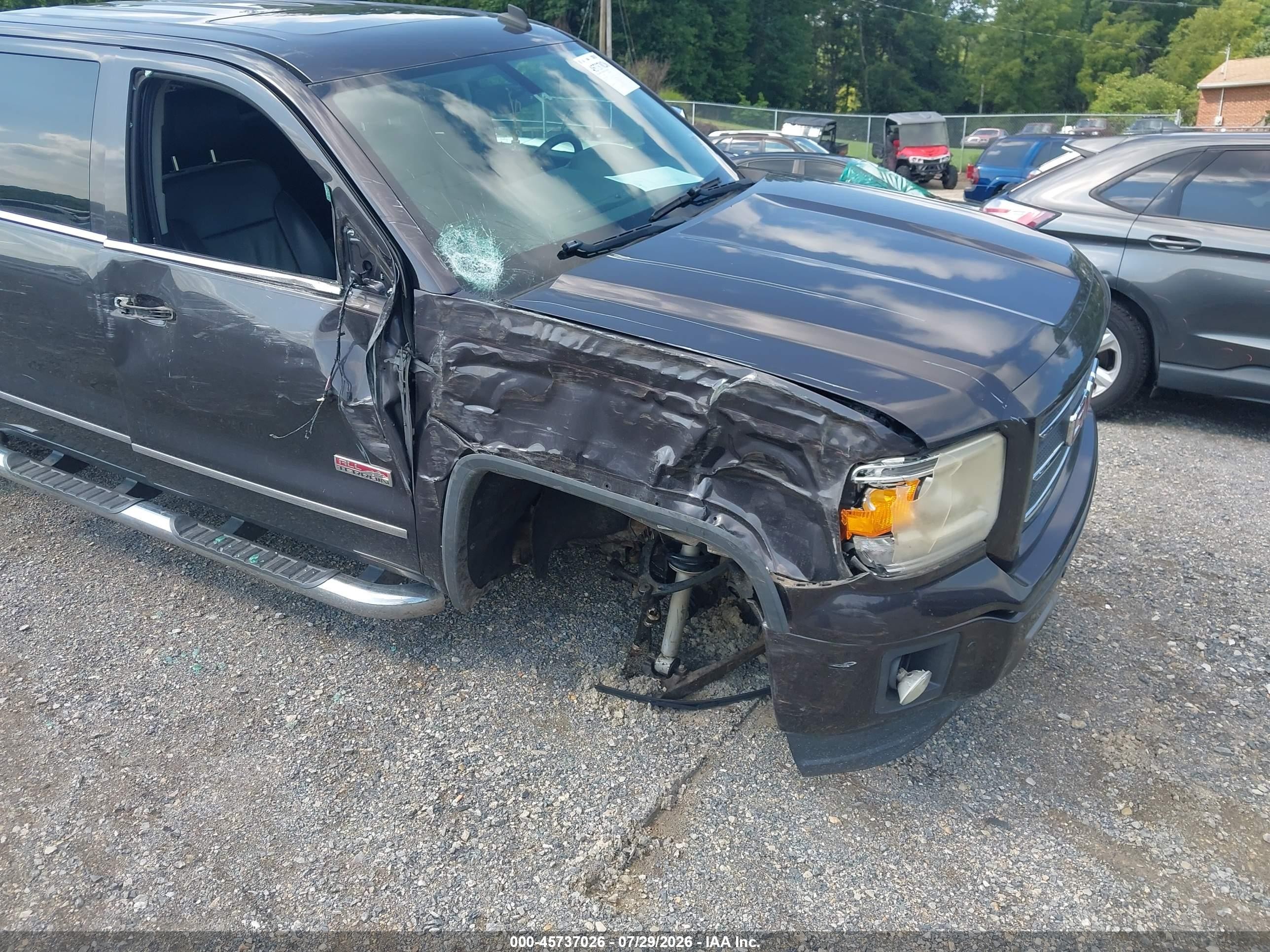 2014 Gmc Sierra 1500 Slt Black vin: 3GTU2VEJ2EG339632