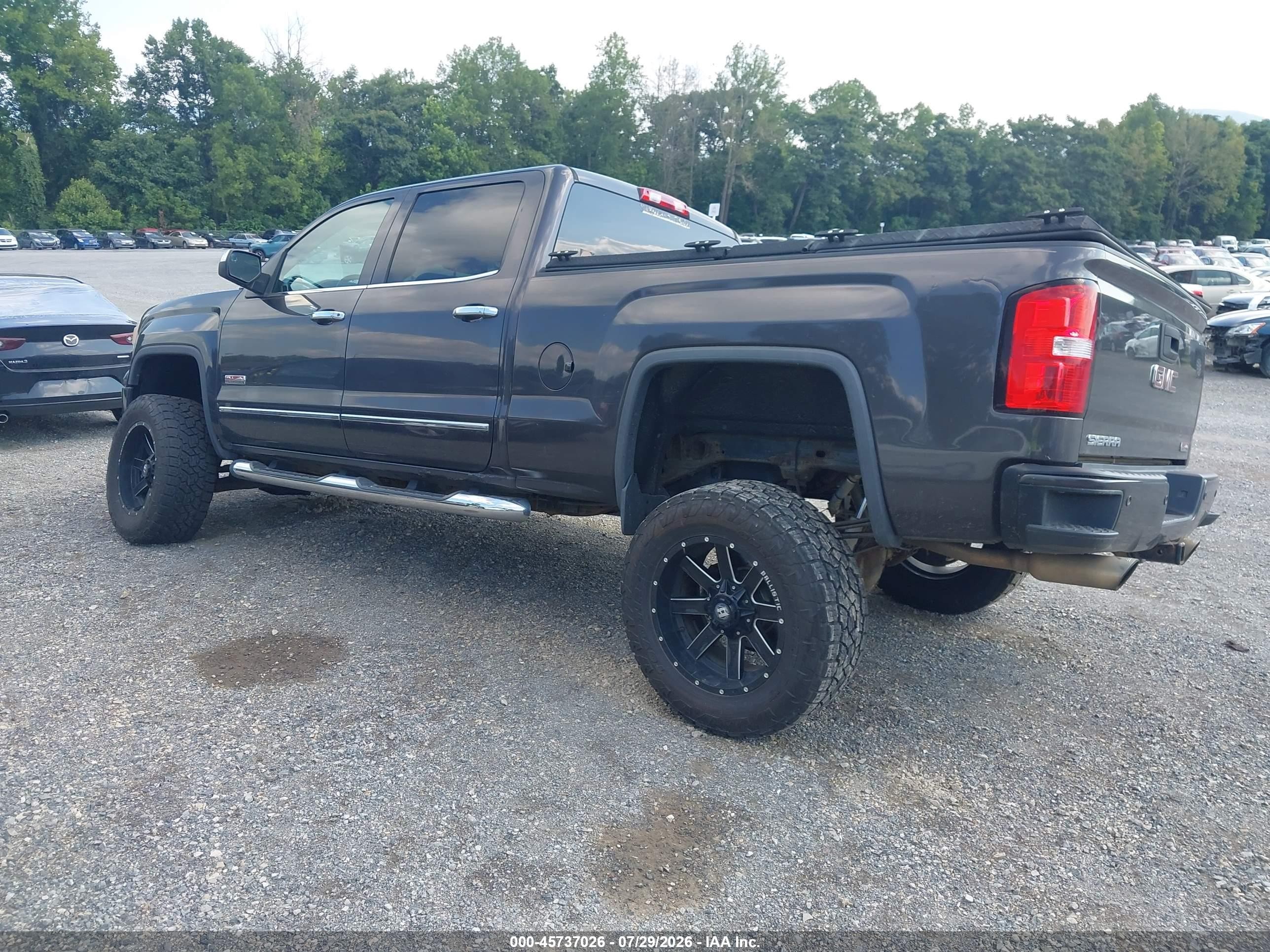 2014 Gmc Sierra 1500 Slt Black vin: 3GTU2VEJ2EG339632