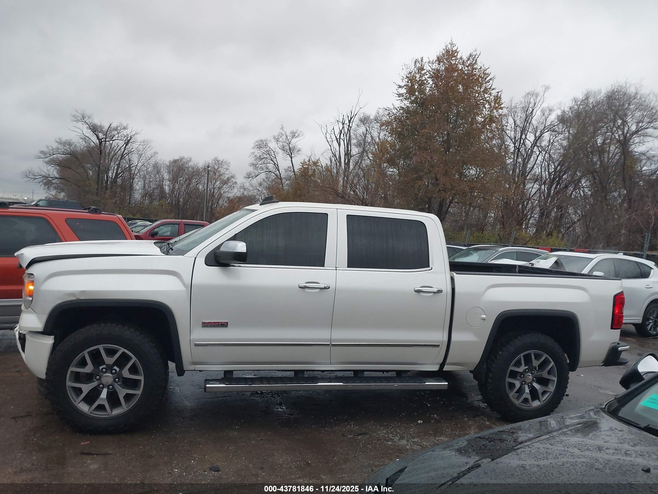 2015 Gmc Sierra 1500 Slt White vin: 3GTU2VEJ4FG405888