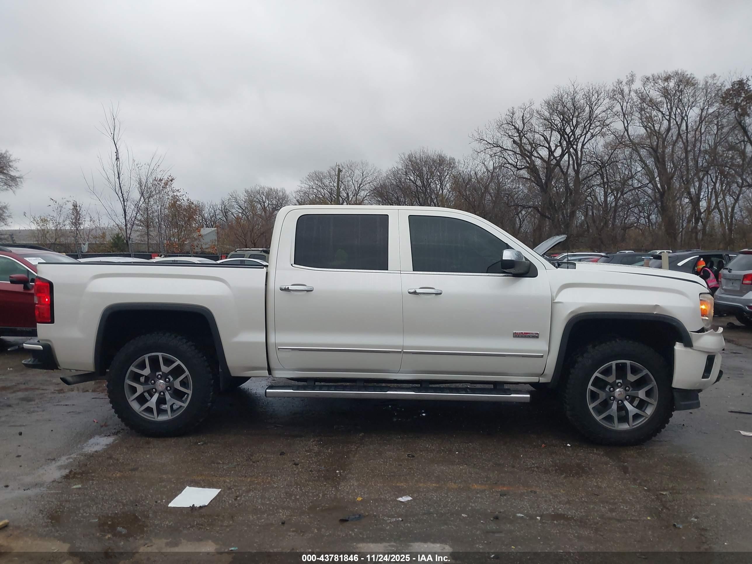 2015 Gmc Sierra 1500 Slt White vin: 3GTU2VEJ4FG405888