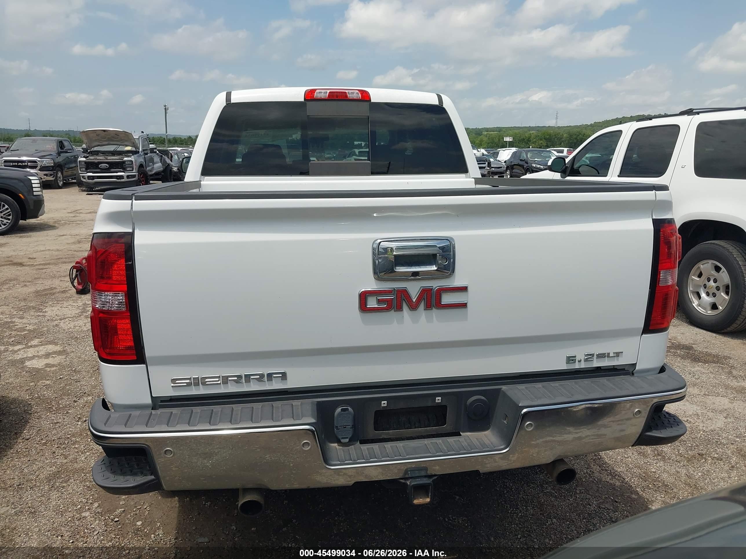 2014 Gmc Sierra 1500 Slt White vin: 3GTU2VEJ5EG457805