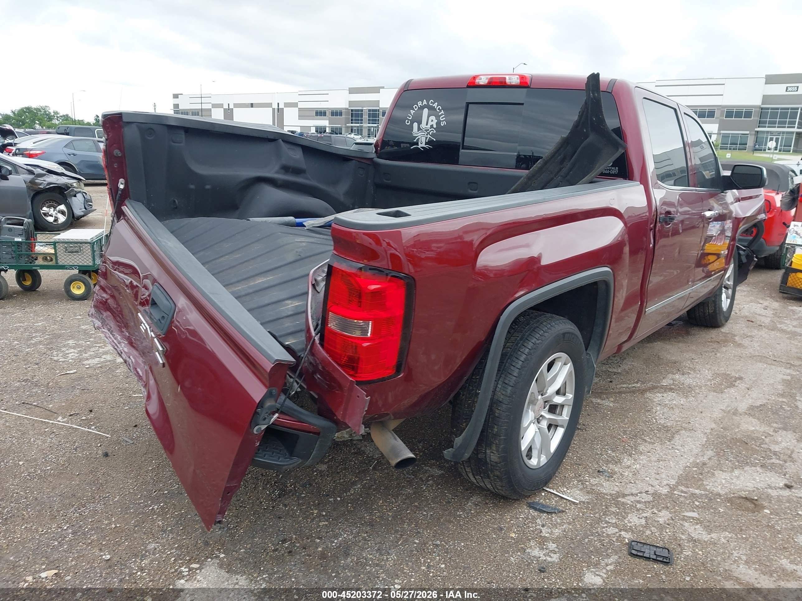 2015 Gmc Sierra 1500 Slt Burgundy vin: 3GTU2VEJ8FG467794