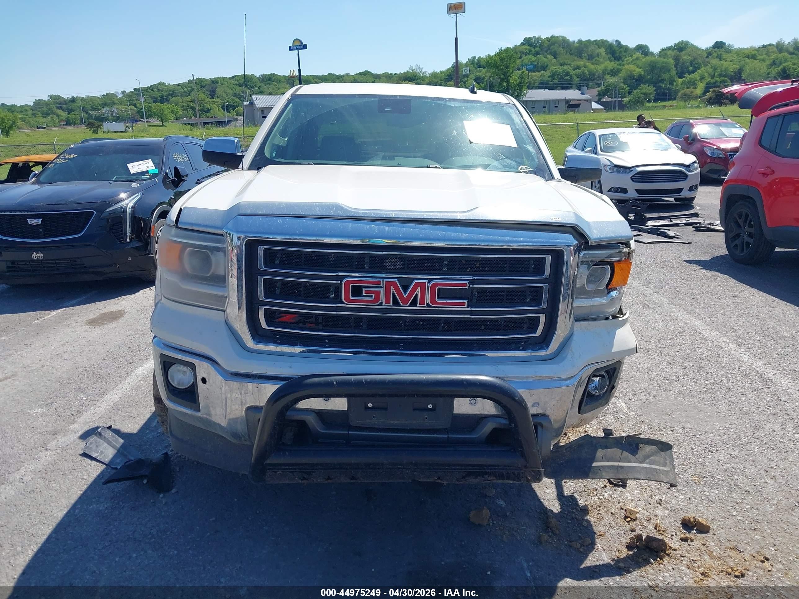 2014 Gmc Sierra 1500 Slt White vin: 3GTU2VEJXEG430356