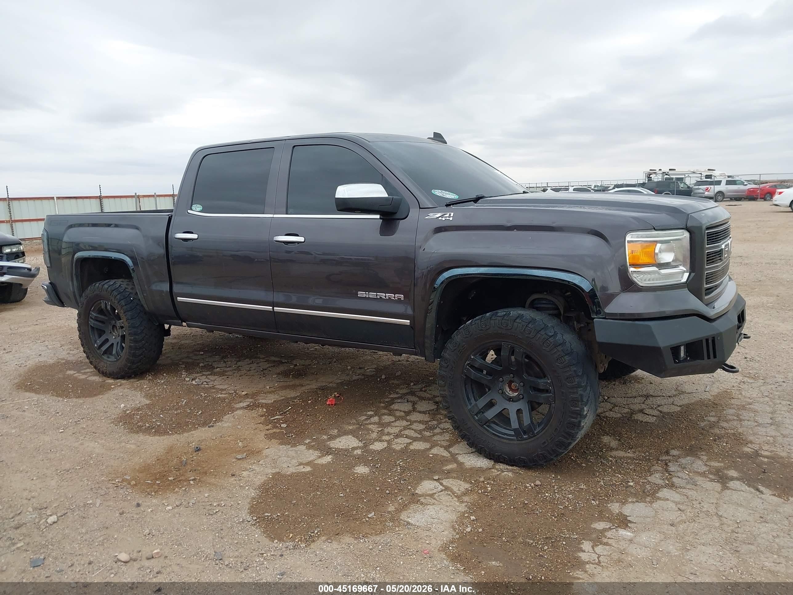 2015 Gmc Sierra 1500 Slt Серый vin: 3GTU2VEJXFG439821