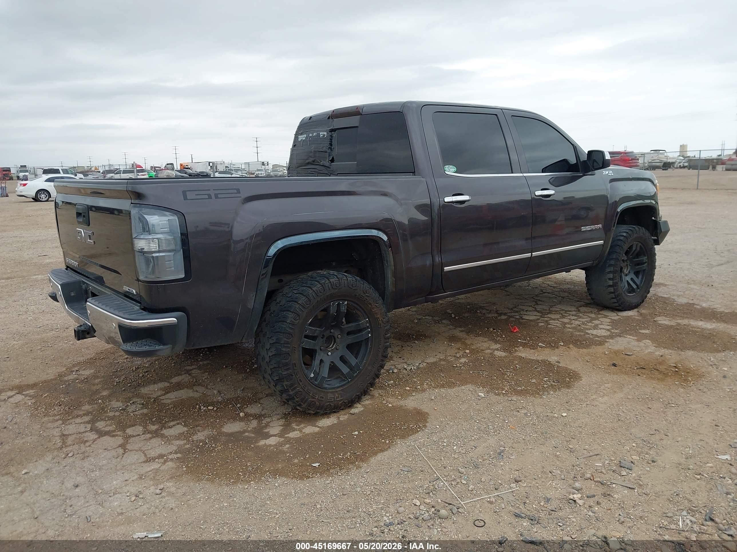 2015 Gmc Sierra 1500 Slt Серый vin: 3GTU2VEJXFG439821