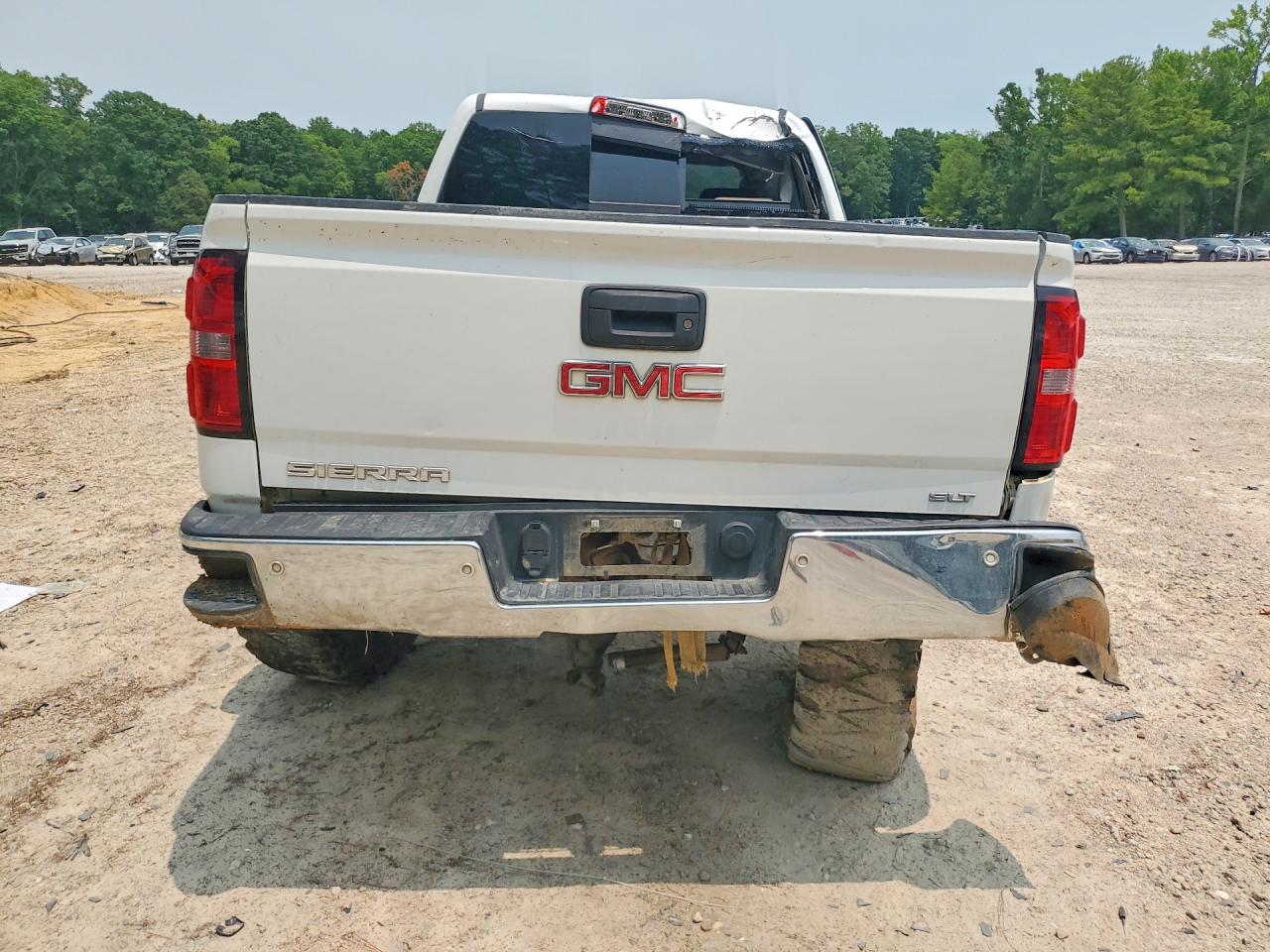 2015 Gmc Sierra K1500 Slt White vin: 3GTU2VEJXFG477047
