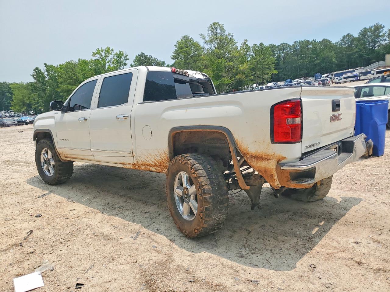 2015 Gmc Sierra K1500 Slt White vin: 3GTU2VEJXFG477047