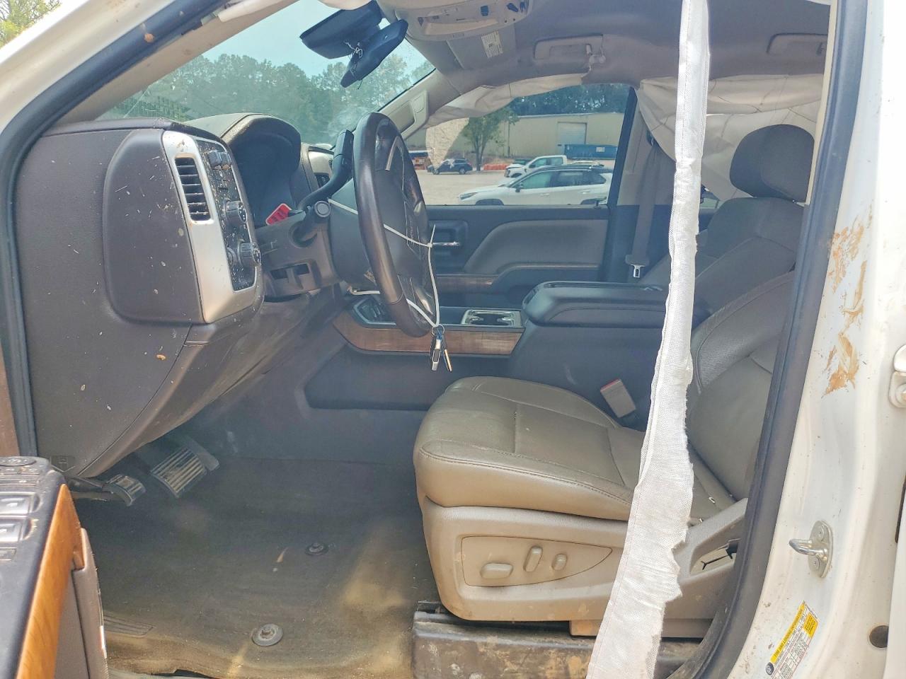 2015 Gmc Sierra K1500 Slt White vin: 3GTU2VEJXFG477047