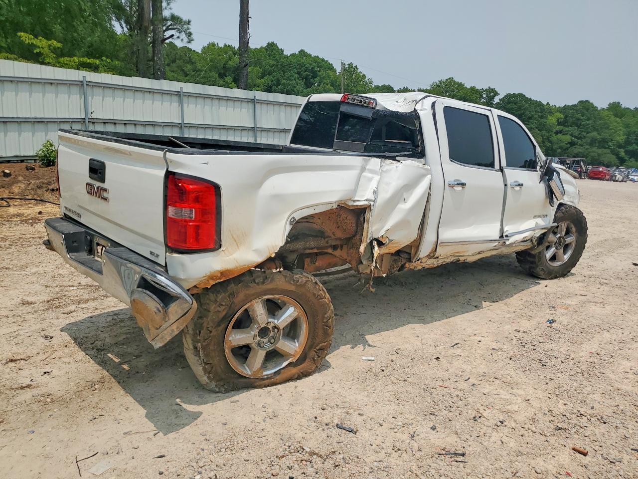 2015 Gmc Sierra K1500 Slt White vin: 3GTU2VEJXFG477047