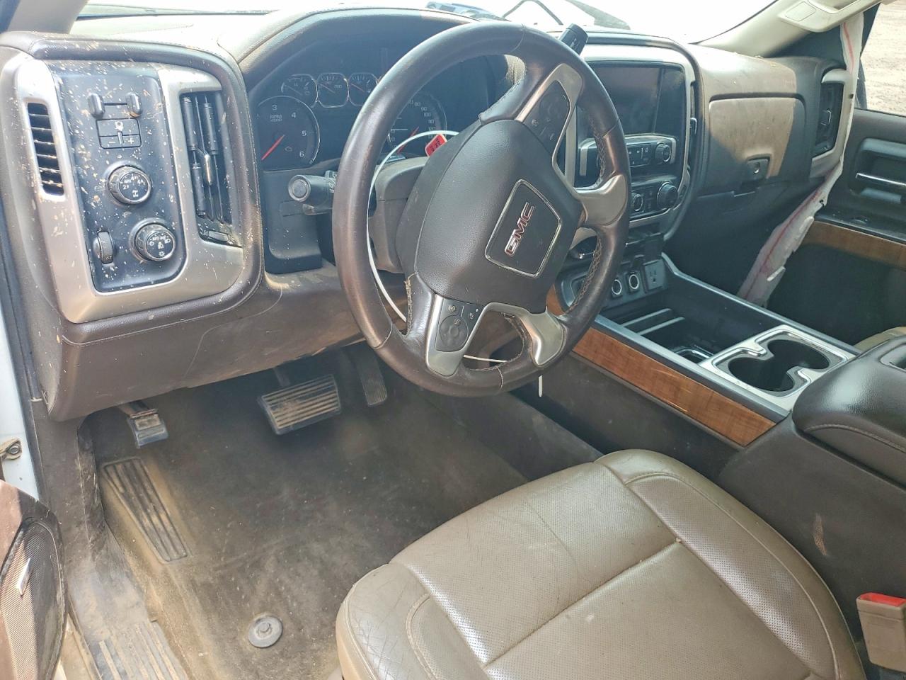 2015 Gmc Sierra K1500 Slt White vin: 3GTU2VEJXFG477047