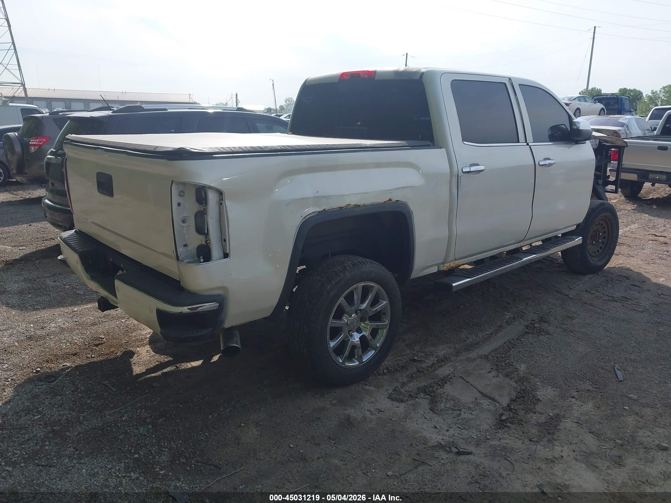 2014 Gmc Sierra 1500 Denali White vin: 3GTU2WEC1EG324482