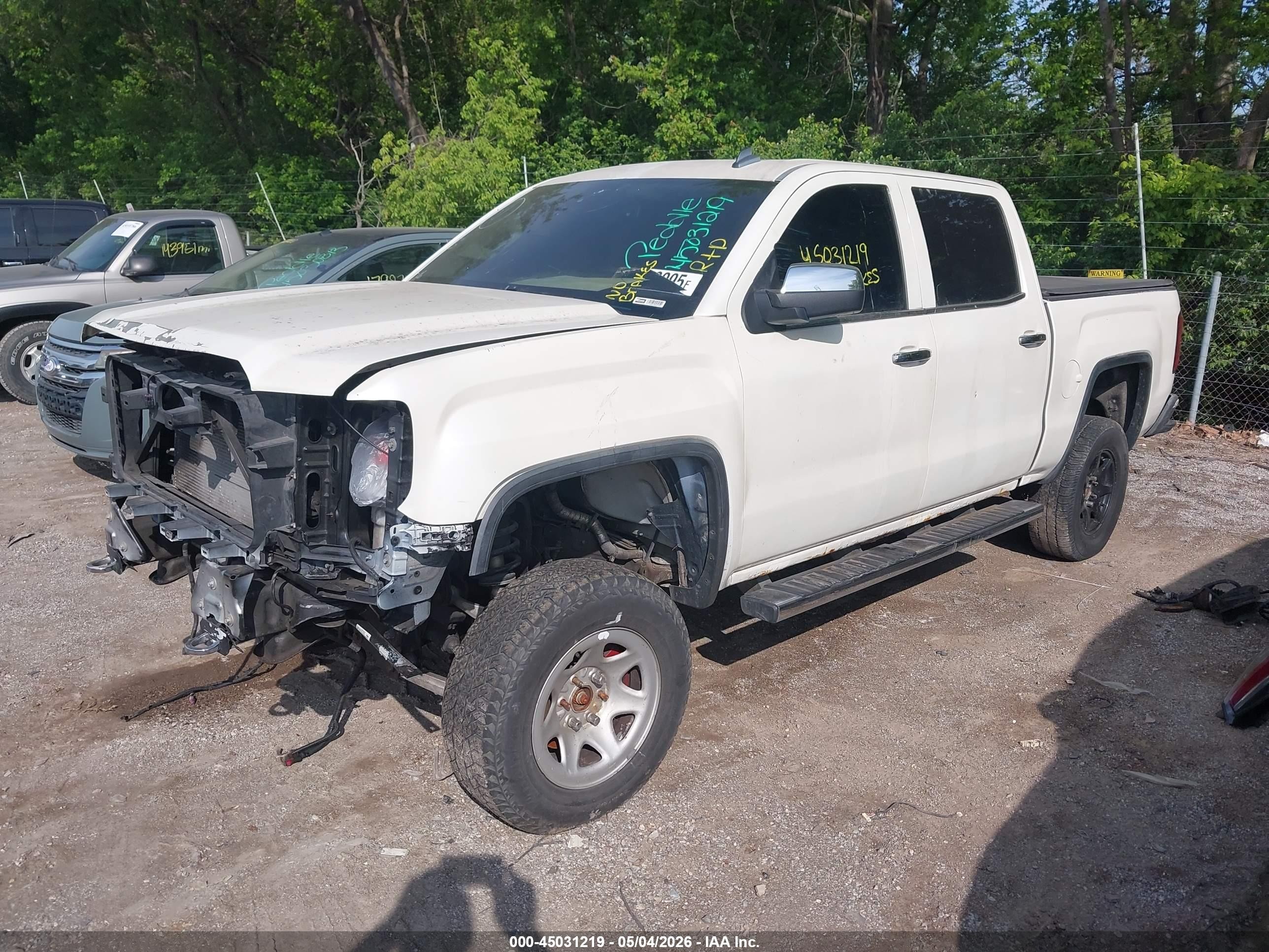 2014 Gmc Sierra 1500 Denali White vin: 3GTU2WEC1EG324482