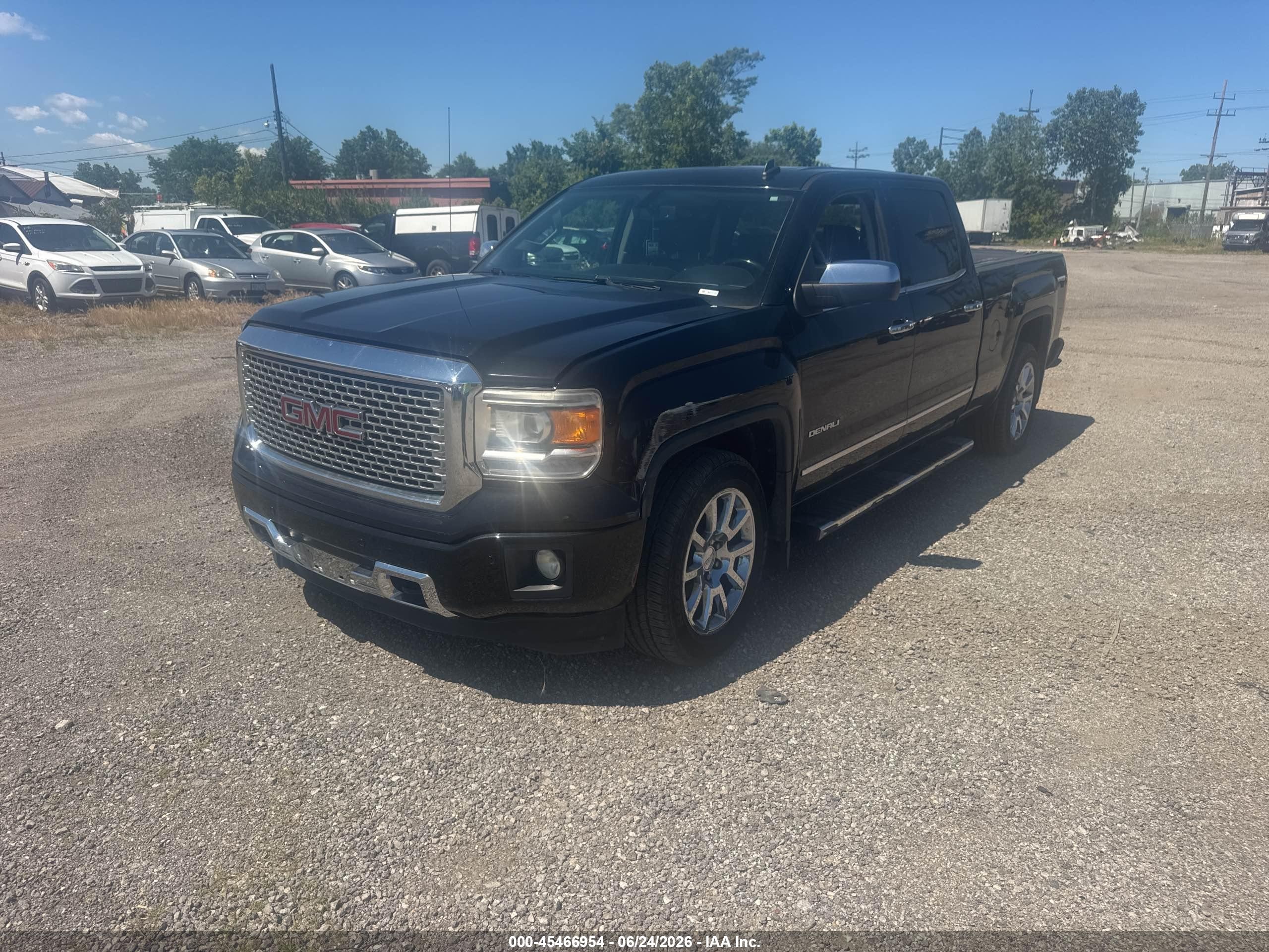 2014 Gmc Sierra 1500 Denali Black vin: 3GTU2WEC1EG527906