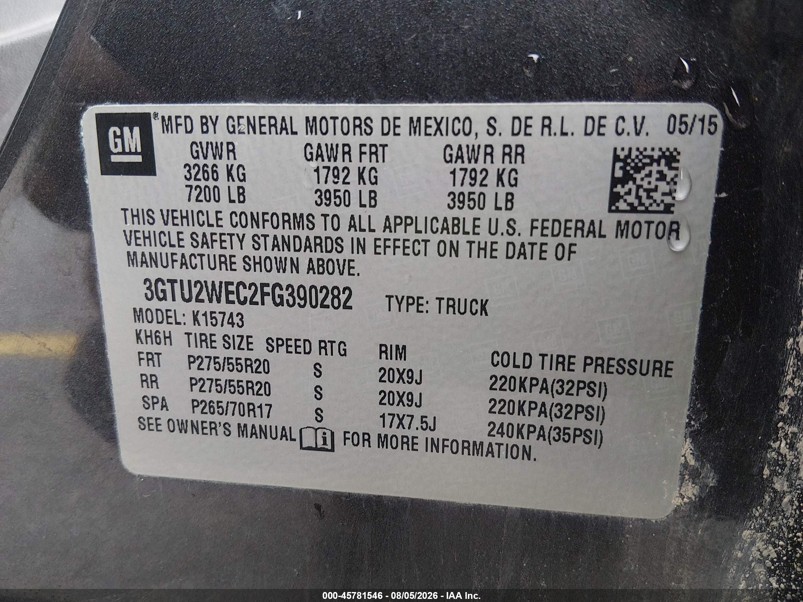 2015 Gmc Sierra 1500 Denali Gray vin: 3GTU2WEC2FG390282