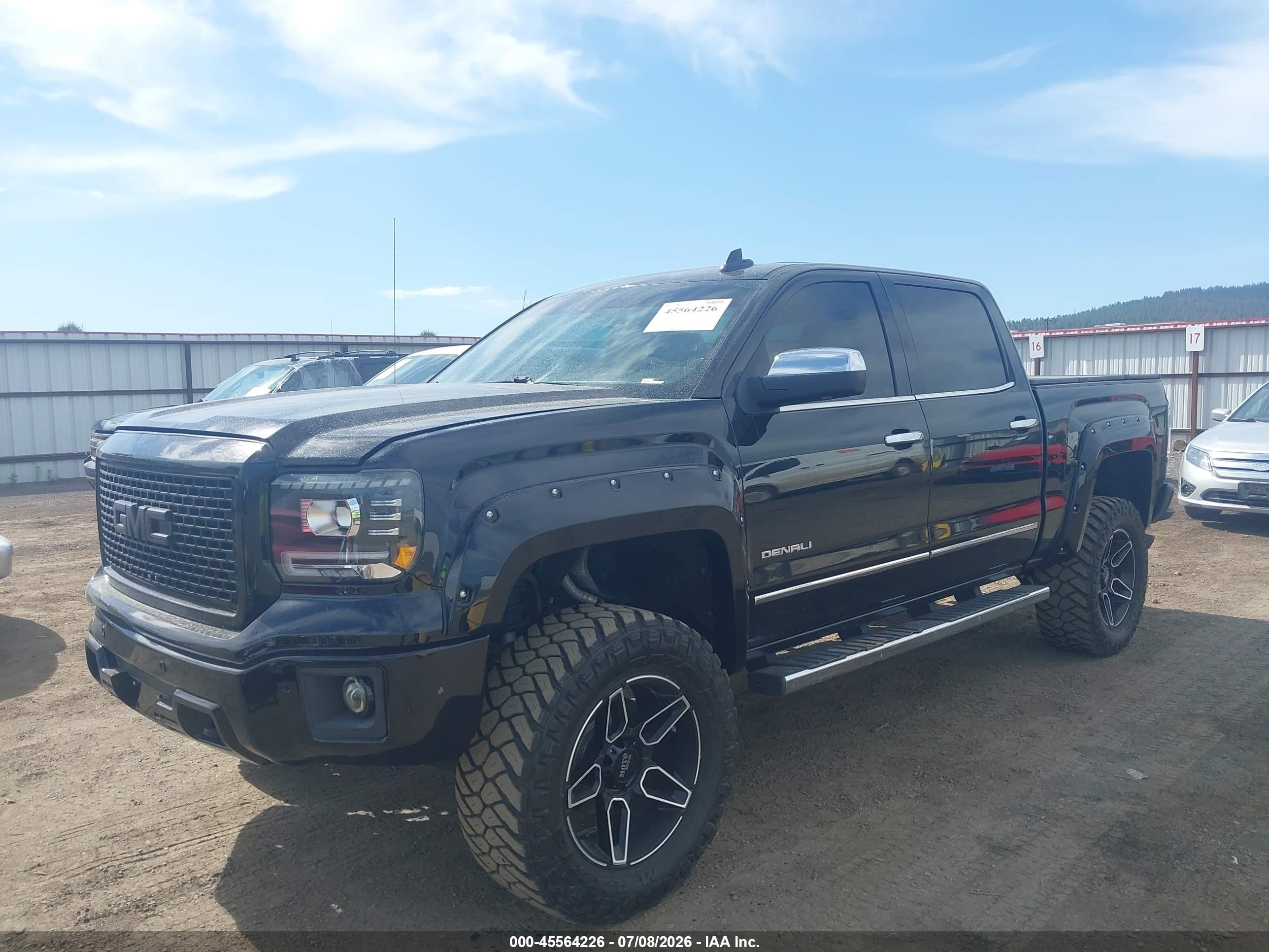 2015 Gmc Sierra 1500 Denali Black vin: 3GTU2WEC3FG140744