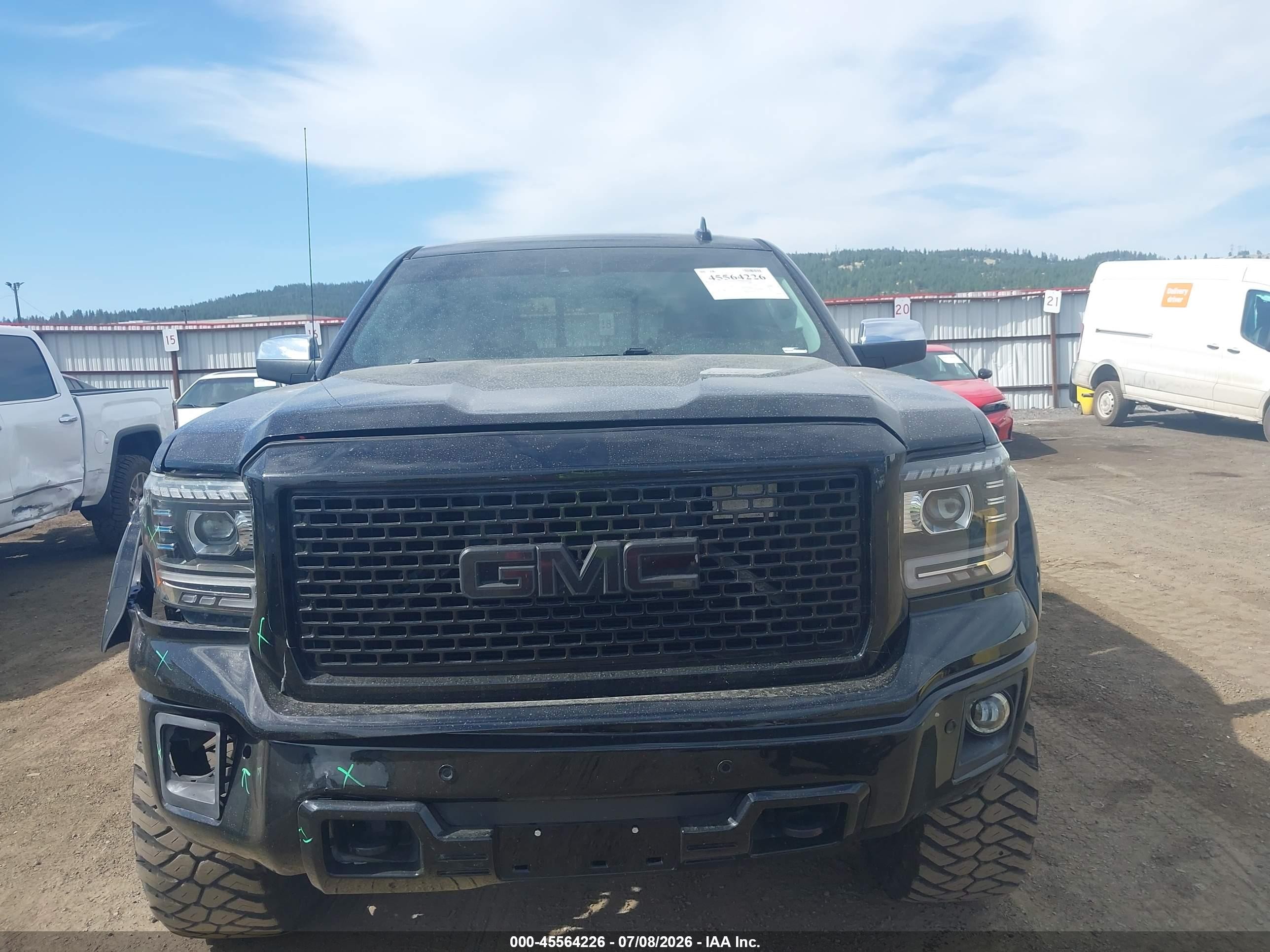 2015 Gmc Sierra 1500 Denali Black vin: 3GTU2WEC3FG140744