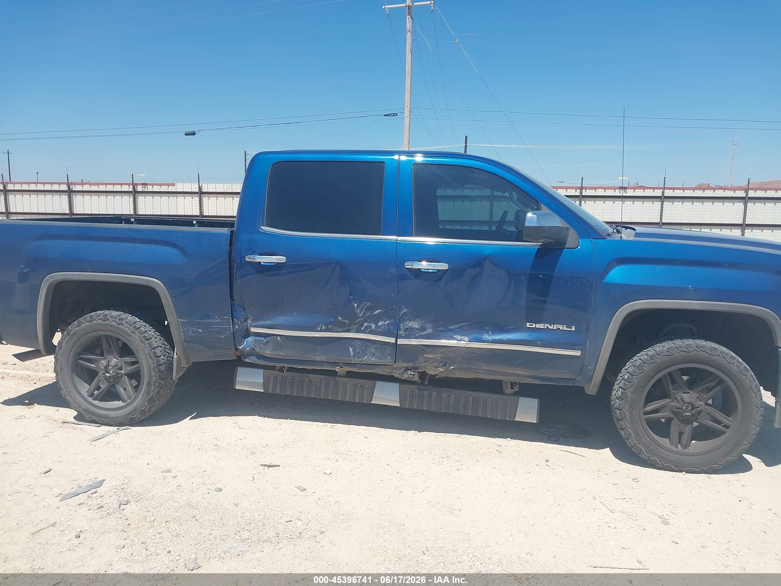 2015 Gmc Sierra 1500 Denali Blue vin: 3GTU2WEC3FG202076