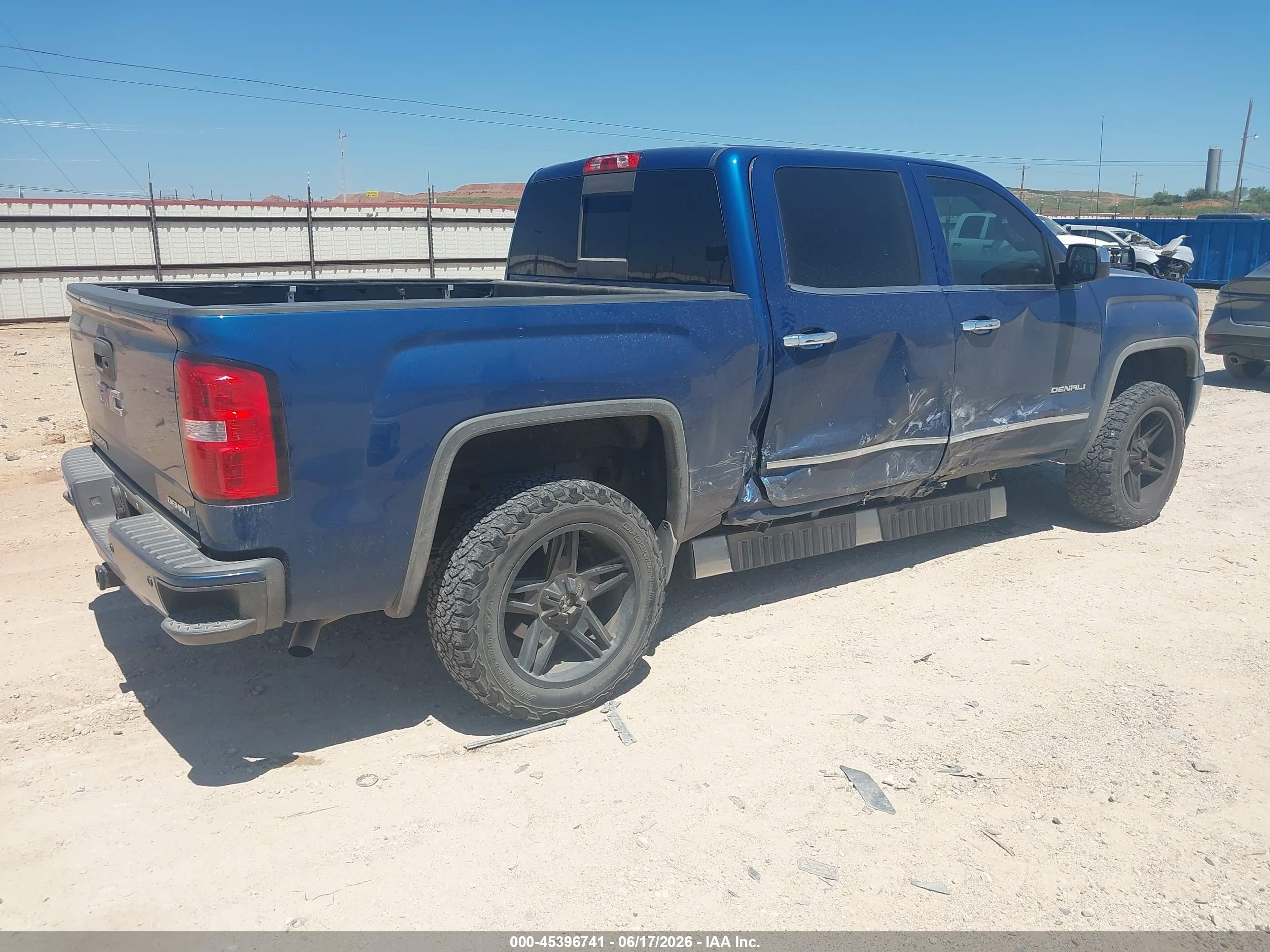 2015 Gmc Sierra 1500 Denali Blue vin: 3GTU2WEC3FG202076