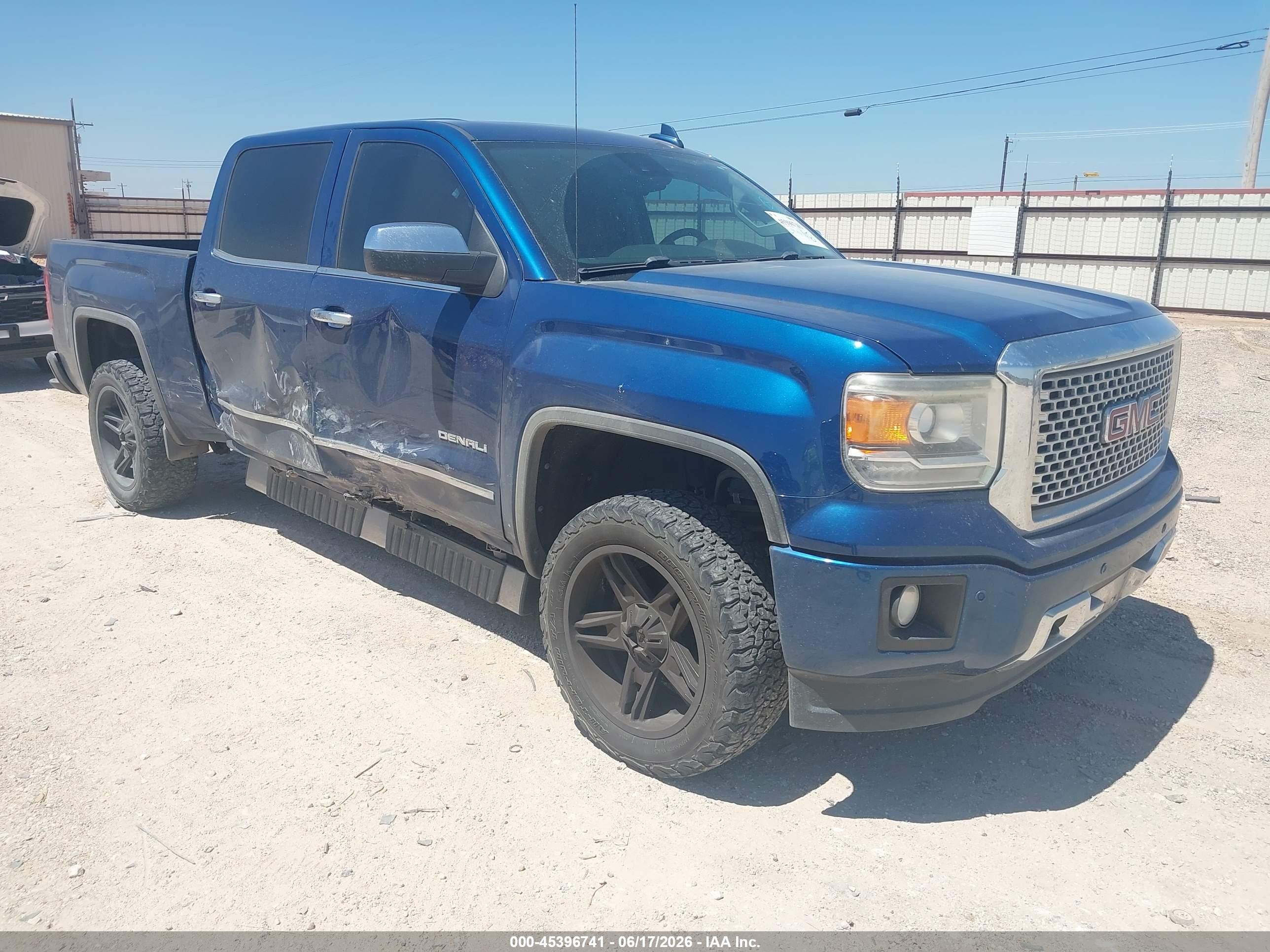 2015 Gmc Sierra 1500 Denali Blue vin: 3GTU2WEC3FG202076