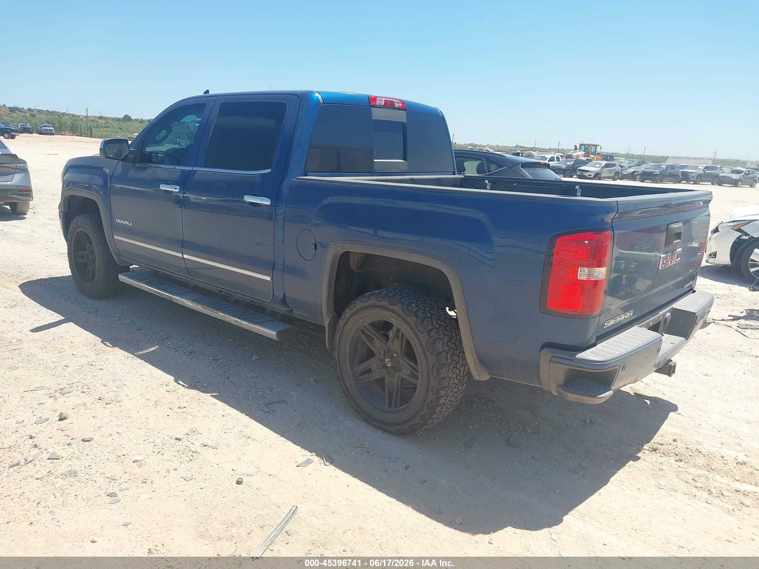2015 Gmc Sierra 1500 Denali Blue vin: 3GTU2WEC3FG202076