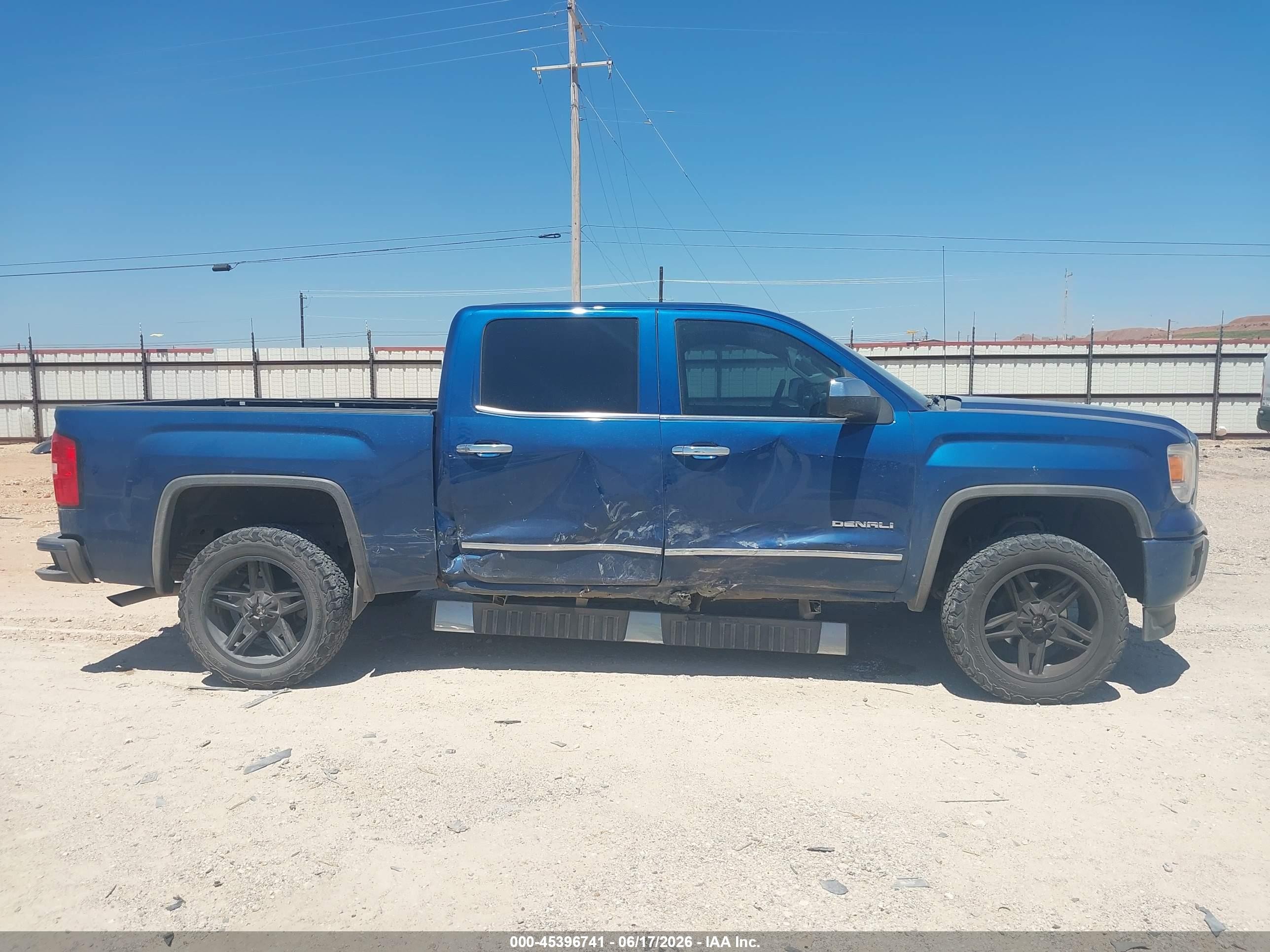 2015 Gmc Sierra 1500 Denali Blue vin: 3GTU2WEC3FG202076