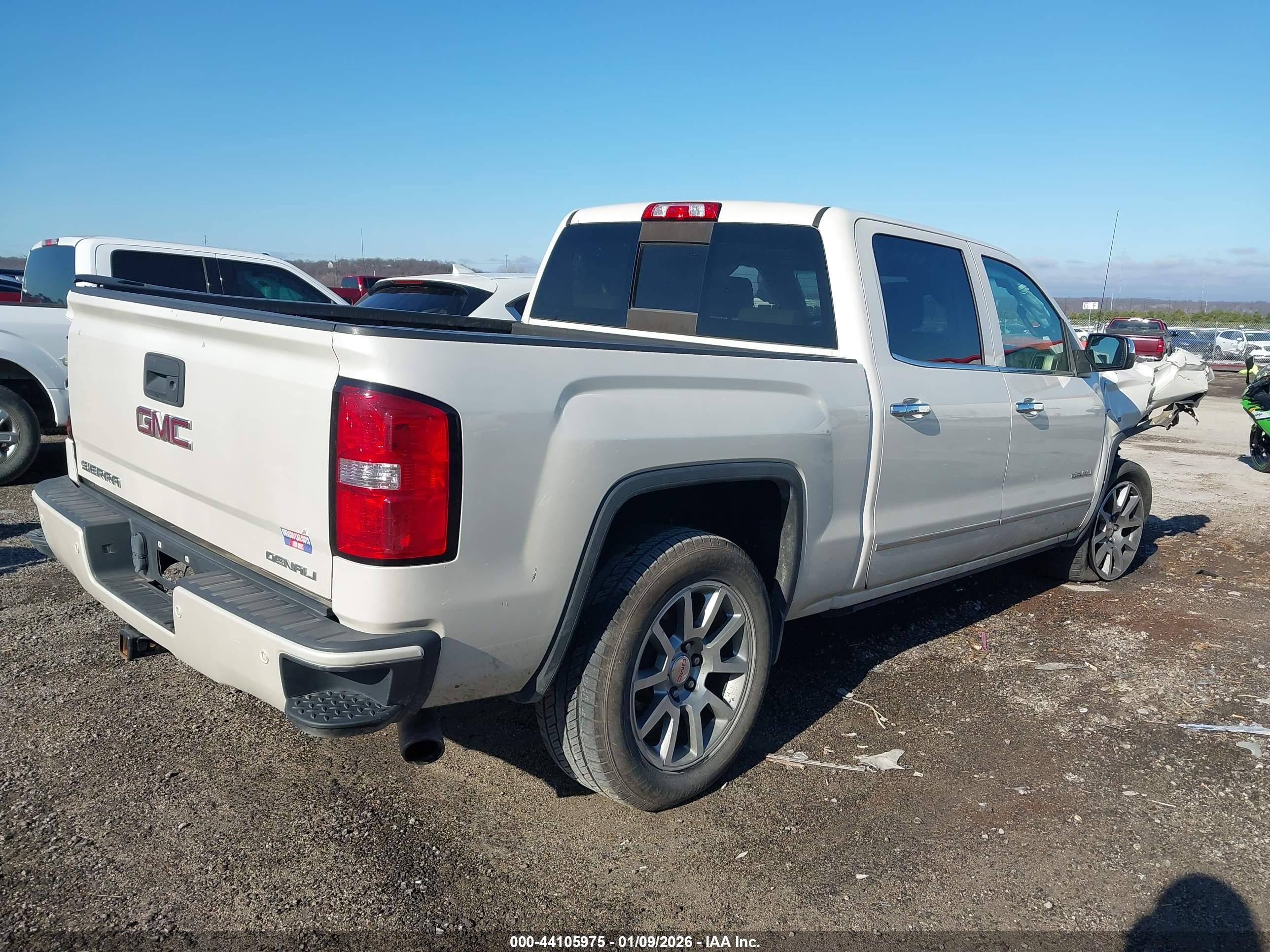 2015 Gmc Sierra 1500 Denali White vin: 3GTU2WEC3FG292944