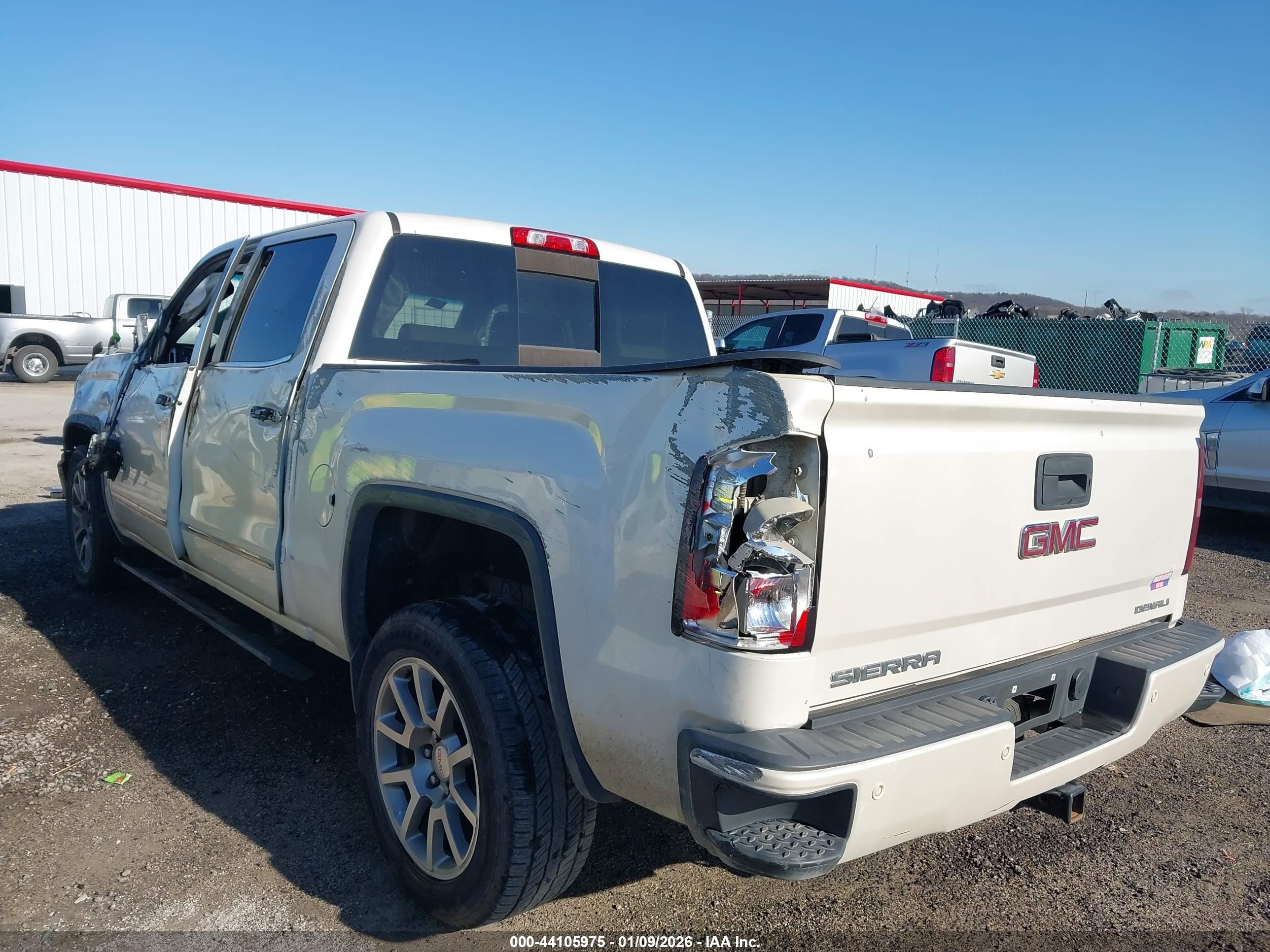 2015 Gmc Sierra 1500 Denali White vin: 3GTU2WEC3FG292944