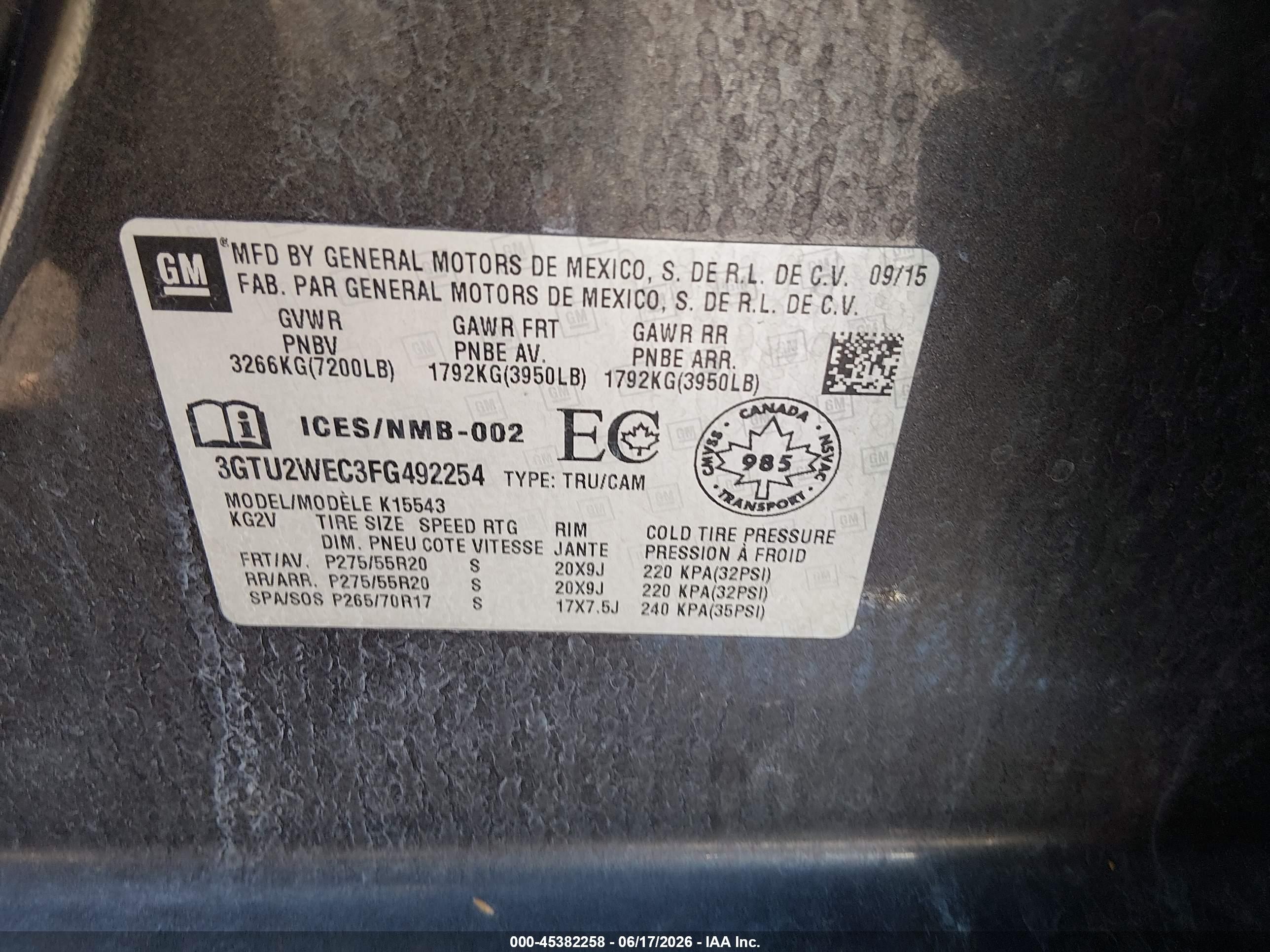 2015 Gmc Sierra 1500 Denali Серый vin: 3GTU2WEC3FG492254