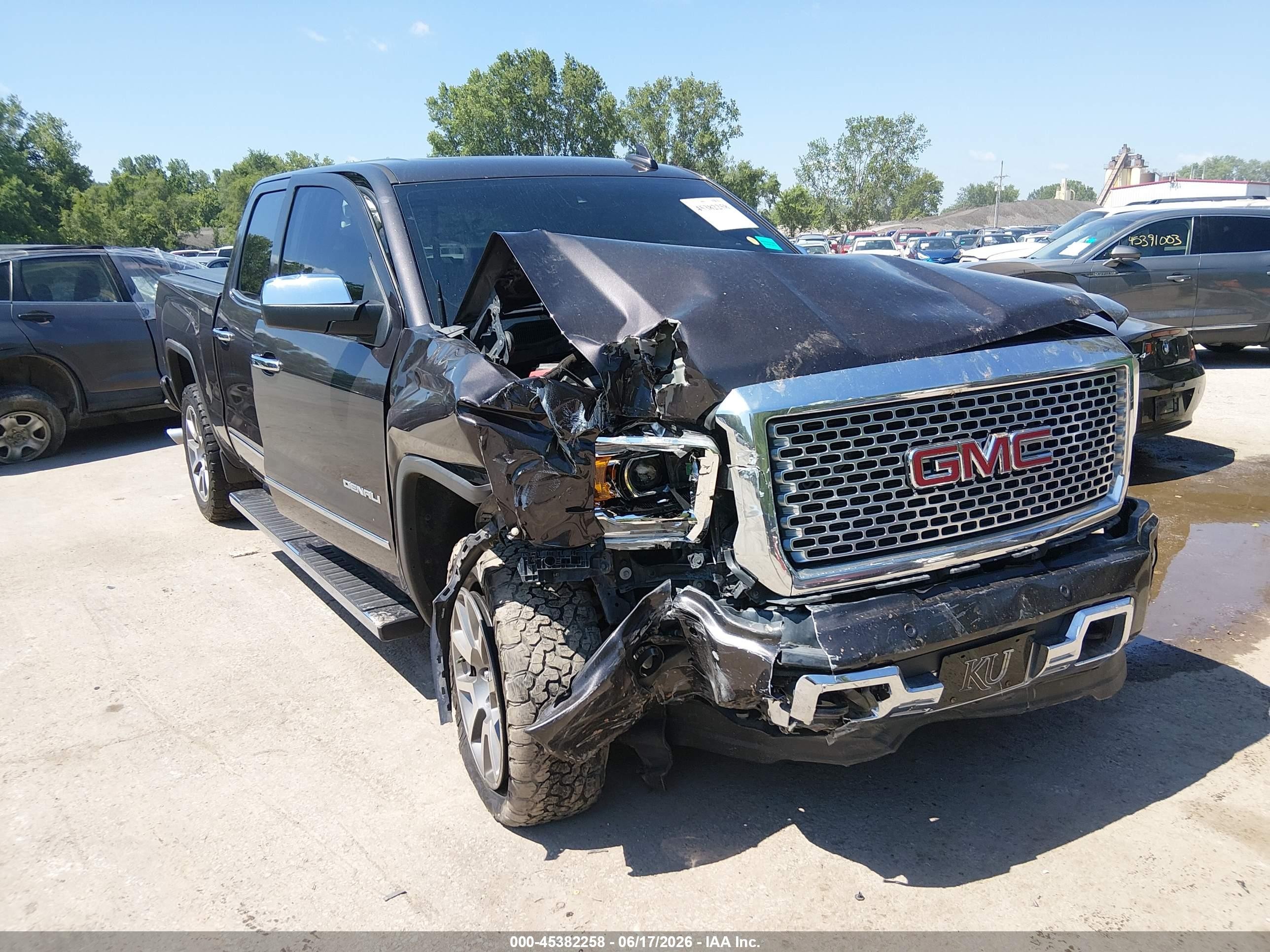 2015 Gmc Sierra 1500 Denali Серый vin: 3GTU2WEC3FG492254
