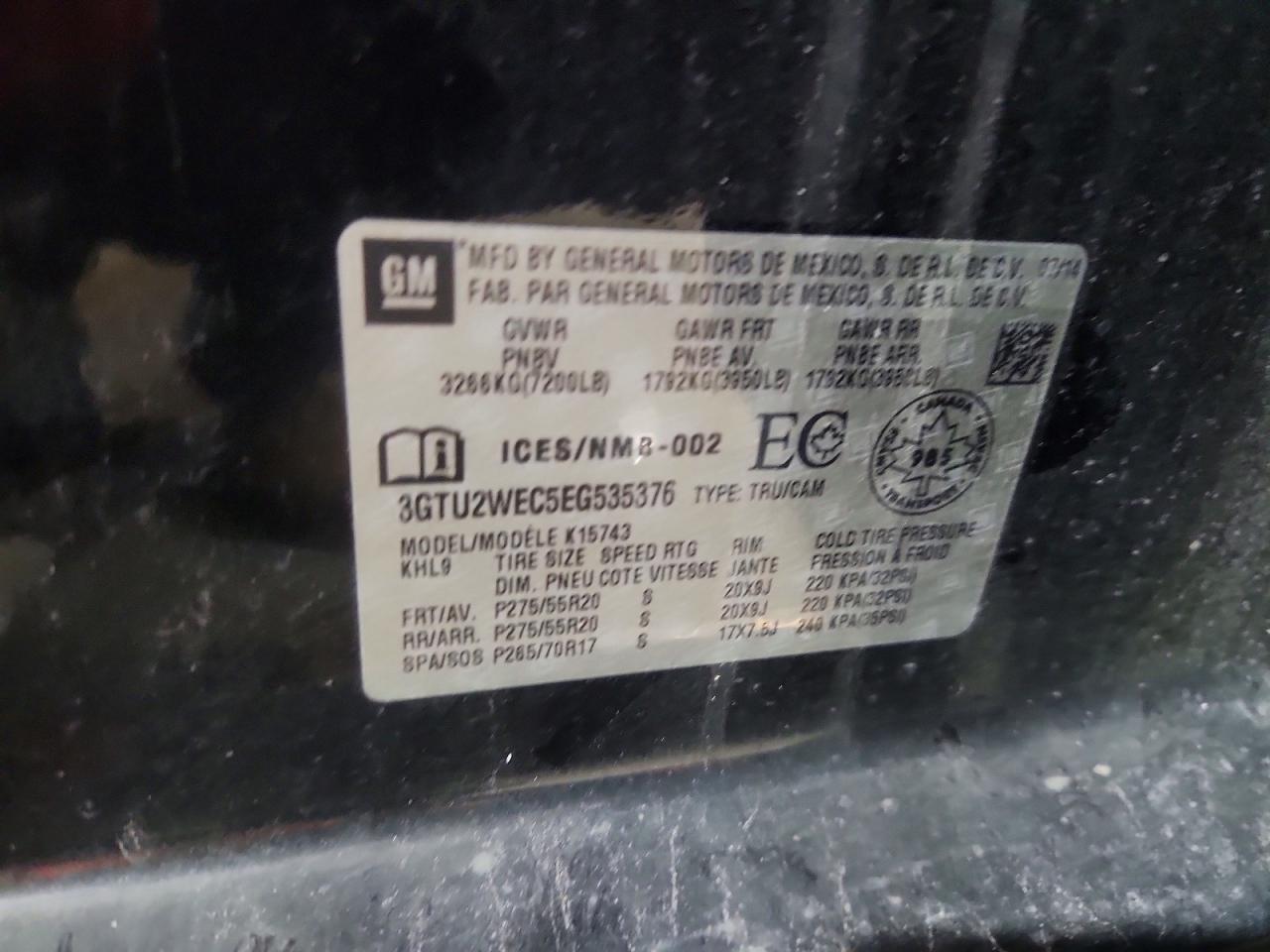 2014 Gmc Sierra K1500 Denali Черный vin: 3GTU2WEC5EG535376