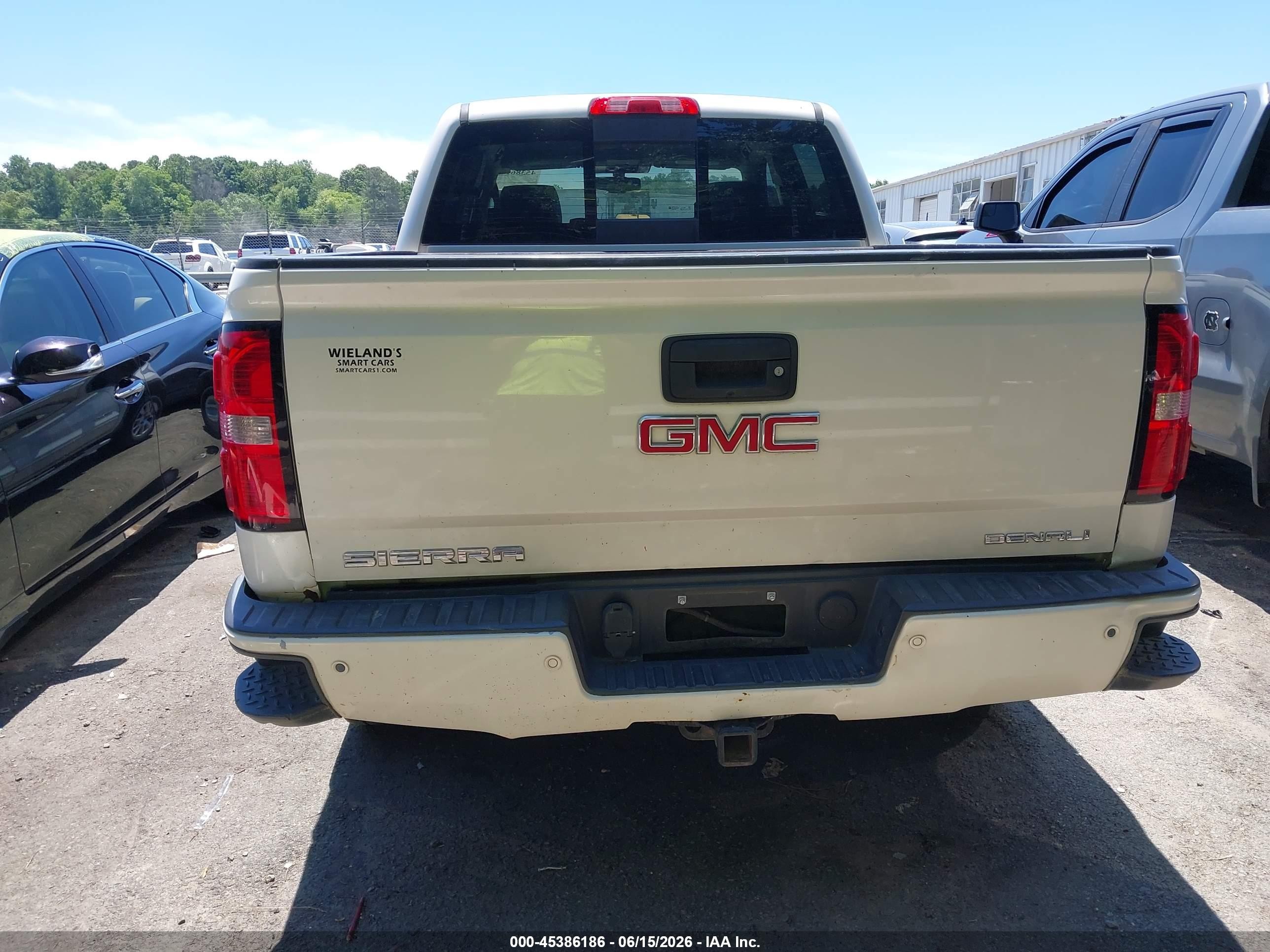 2015 Gmc Sierra 1500 Denali White vin: 3GTU2WEC5FG291536