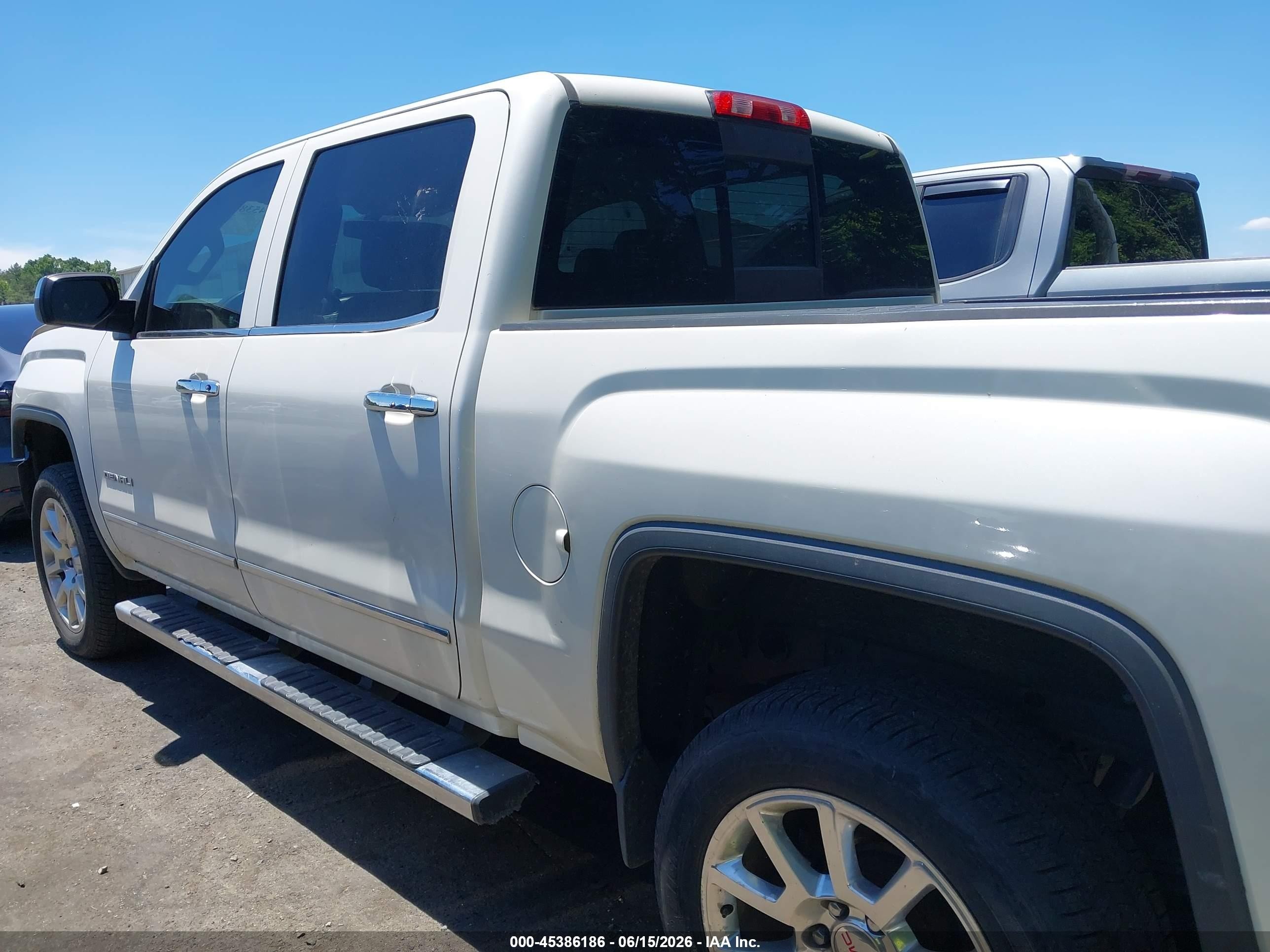2015 Gmc Sierra 1500 Denali White vin: 3GTU2WEC5FG291536