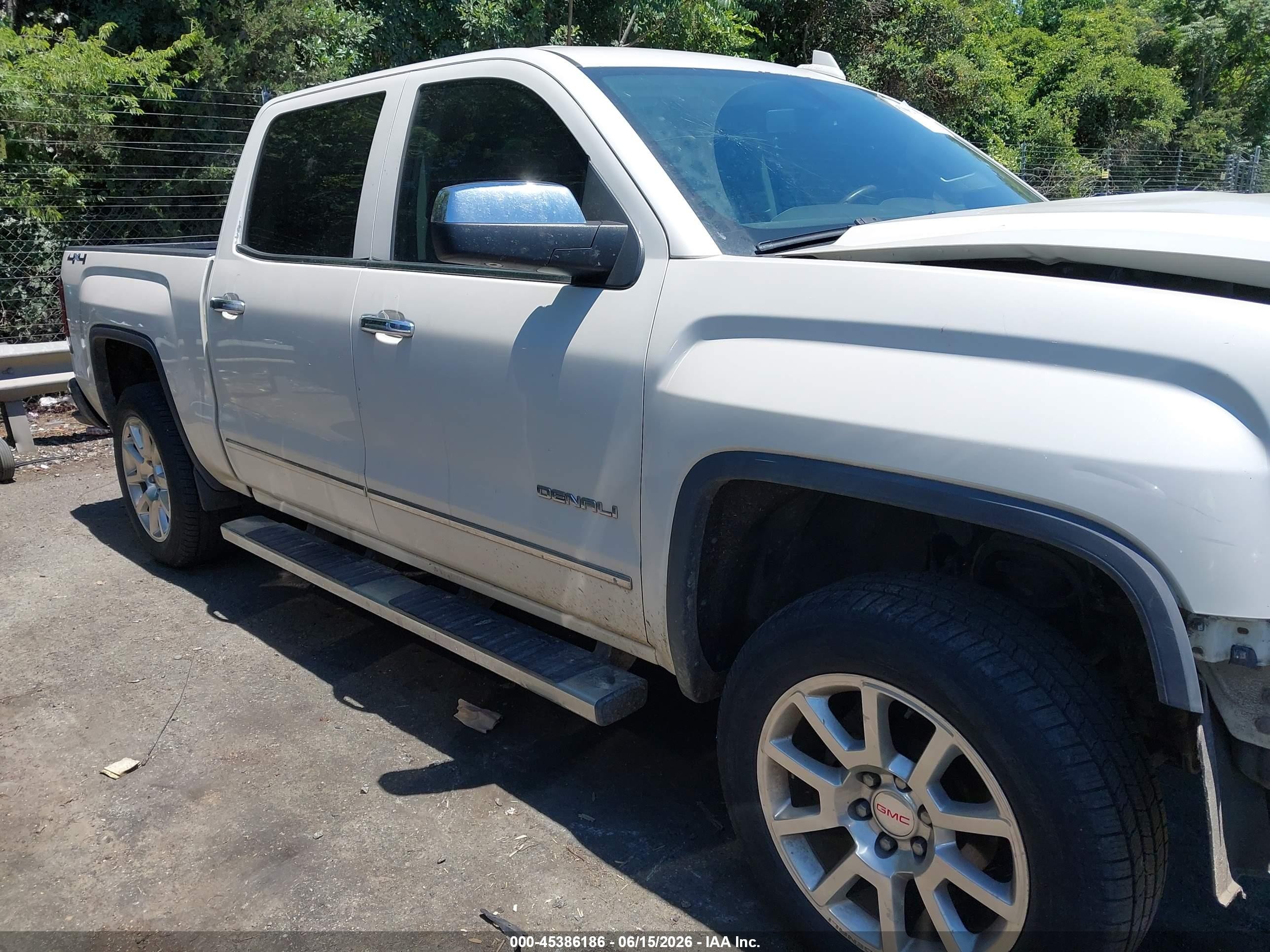 2015 Gmc Sierra 1500 Denali White vin: 3GTU2WEC5FG291536