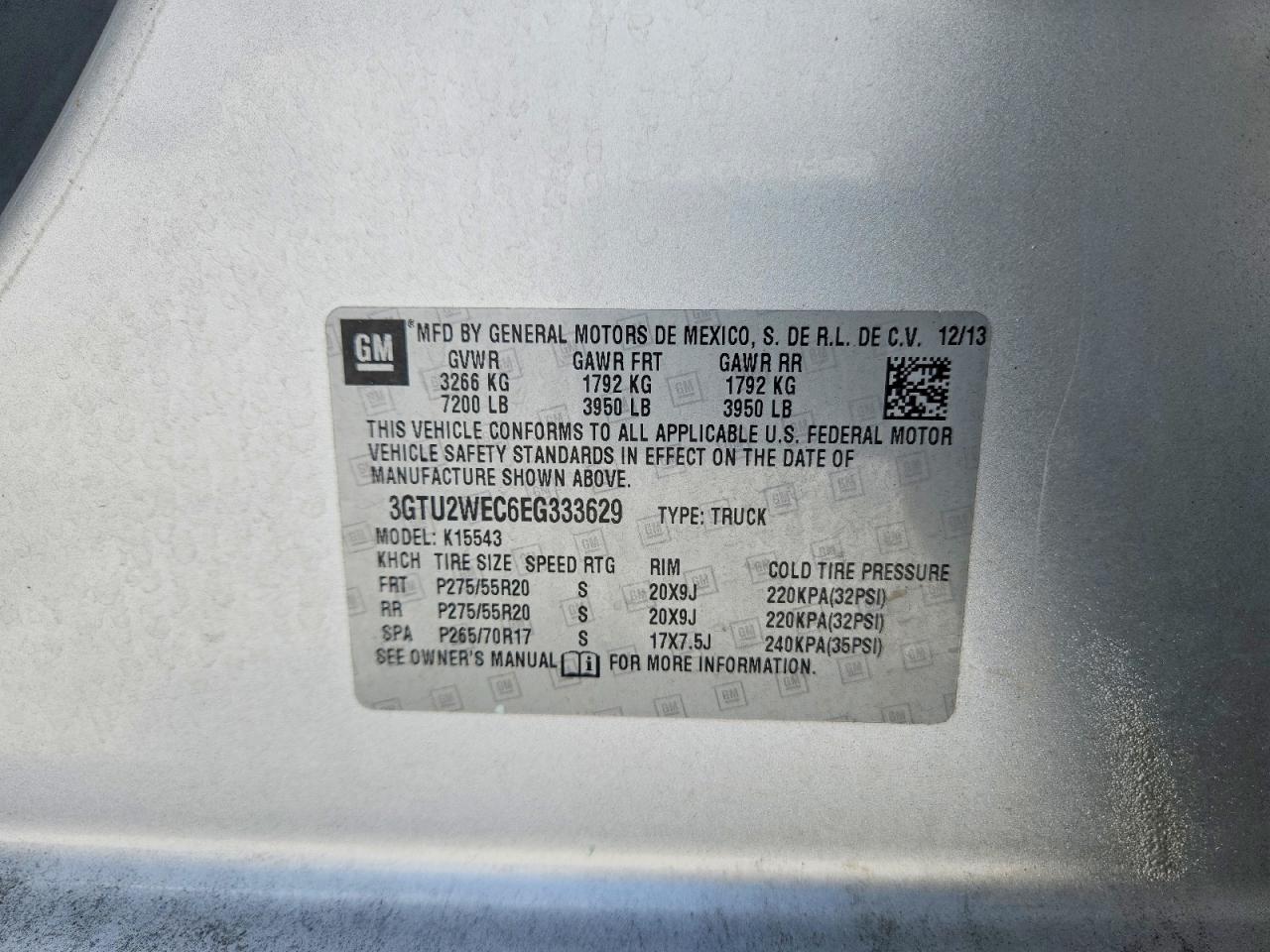 2014 Gmc Sierra K1500 Denali Silver vin: 3GTU2WEC6EG333629