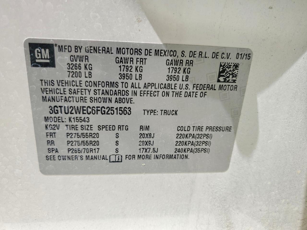 2015 Gmc Sierra K1500 Denali Cream vin: 3GTU2WEC6FG251563