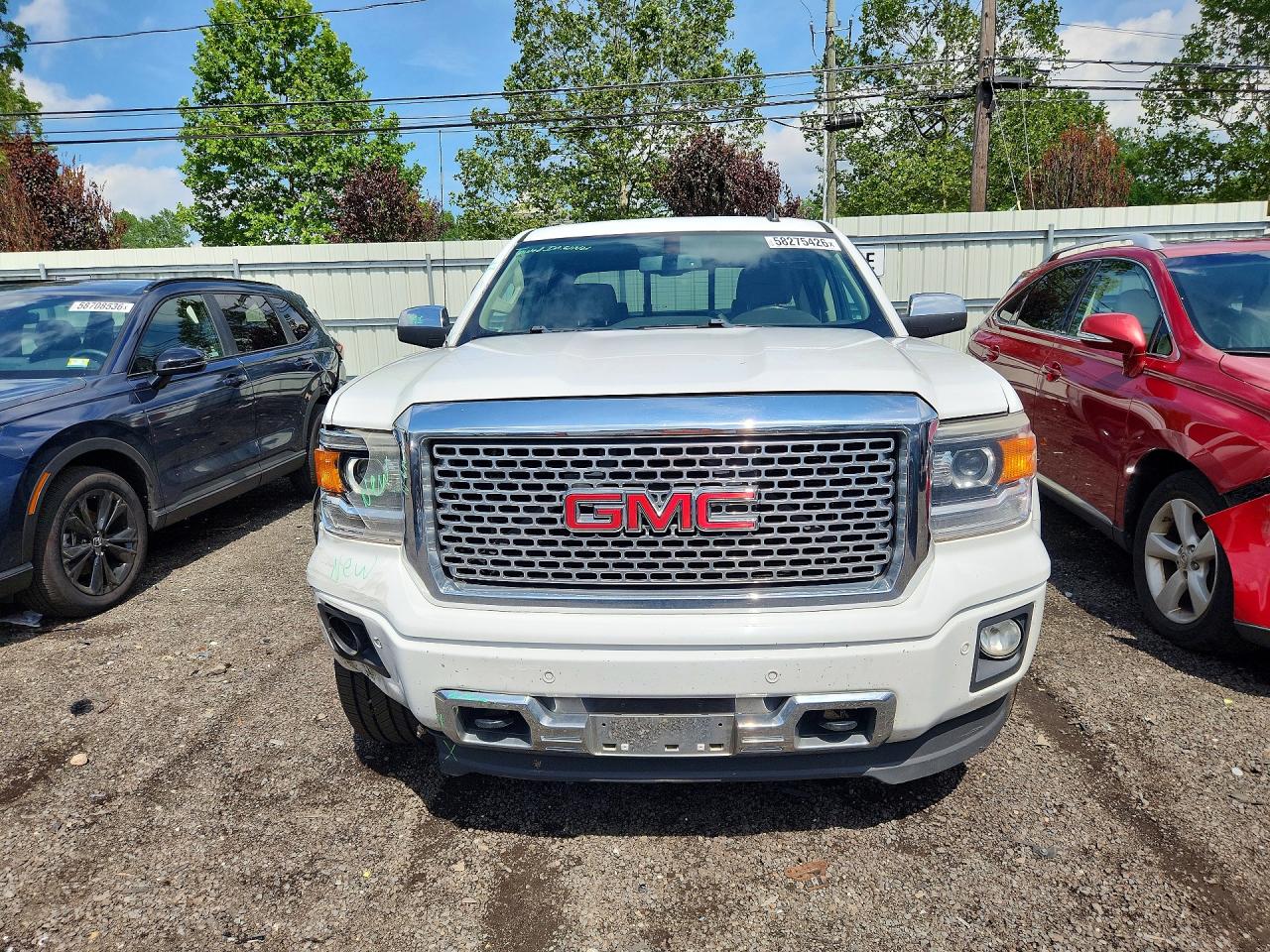 2014 Gmc Sierra K1500 Denali White vin: 3GTU2WEC7EG473110