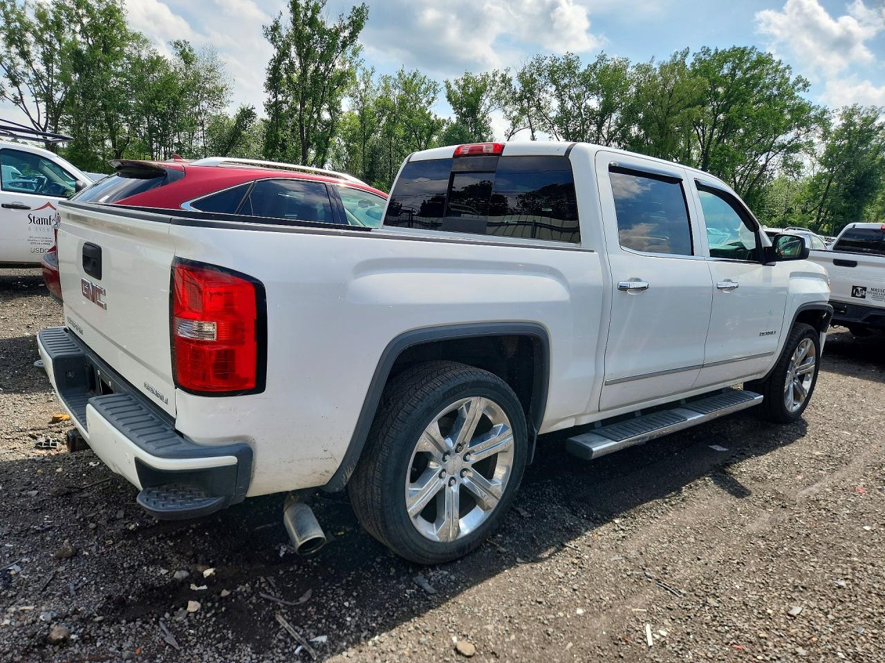 2014 Gmc Sierra K1500 Denali White vin: 3GTU2WEC7EG473110