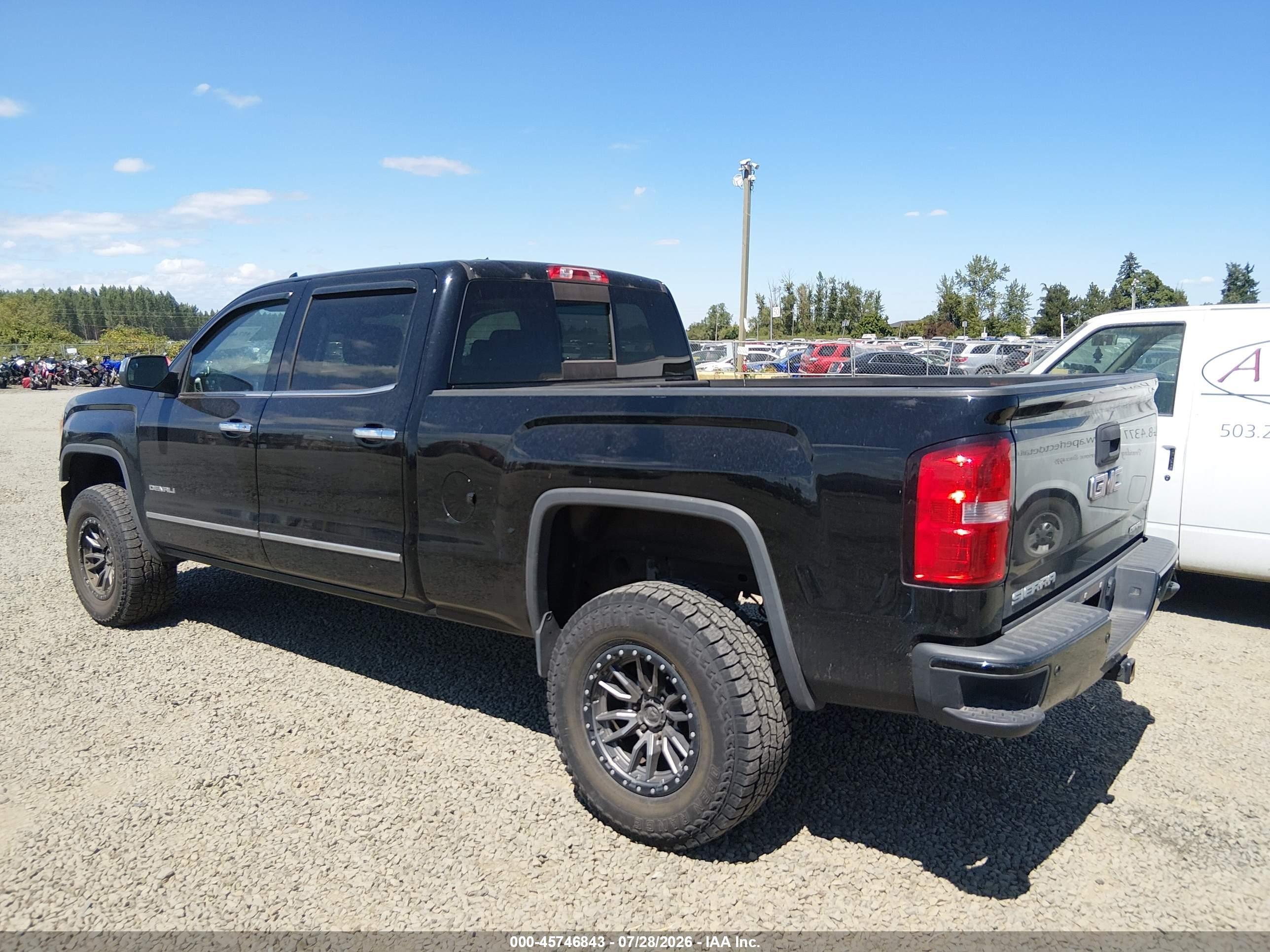 2015 Gmc Sierra 1500 Denali Black vin: 3GTU2WEC8FG123597