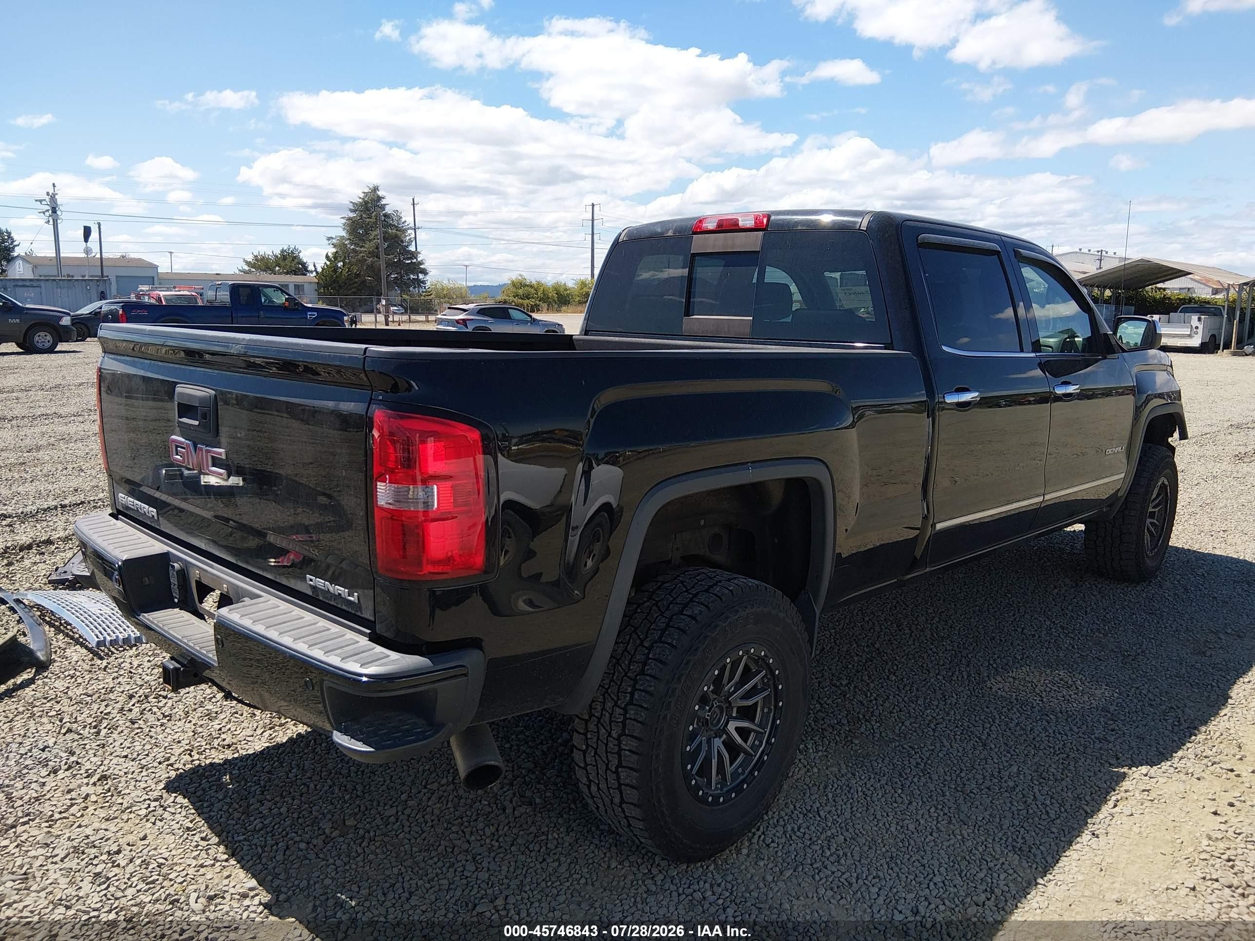 2015 Gmc Sierra 1500 Denali Black vin: 3GTU2WEC8FG123597