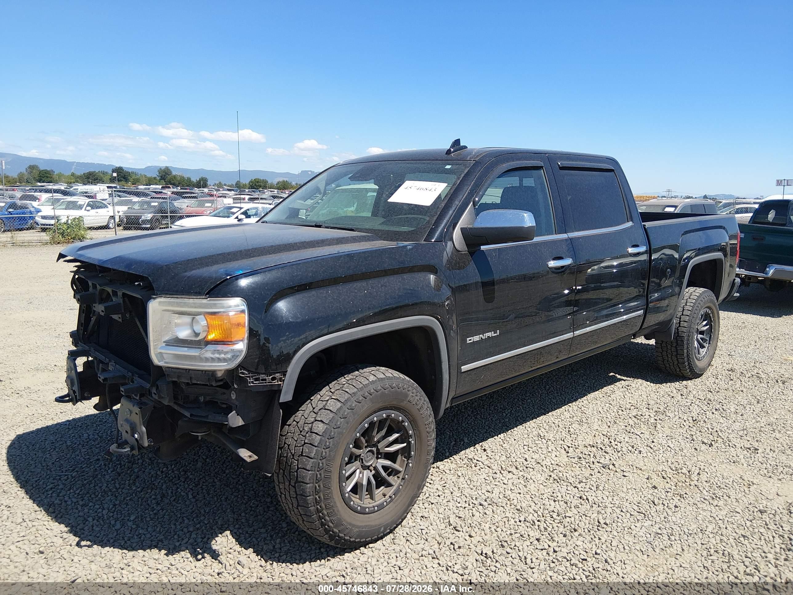 2015 Gmc Sierra 1500 Denali Black vin: 3GTU2WEC8FG123597