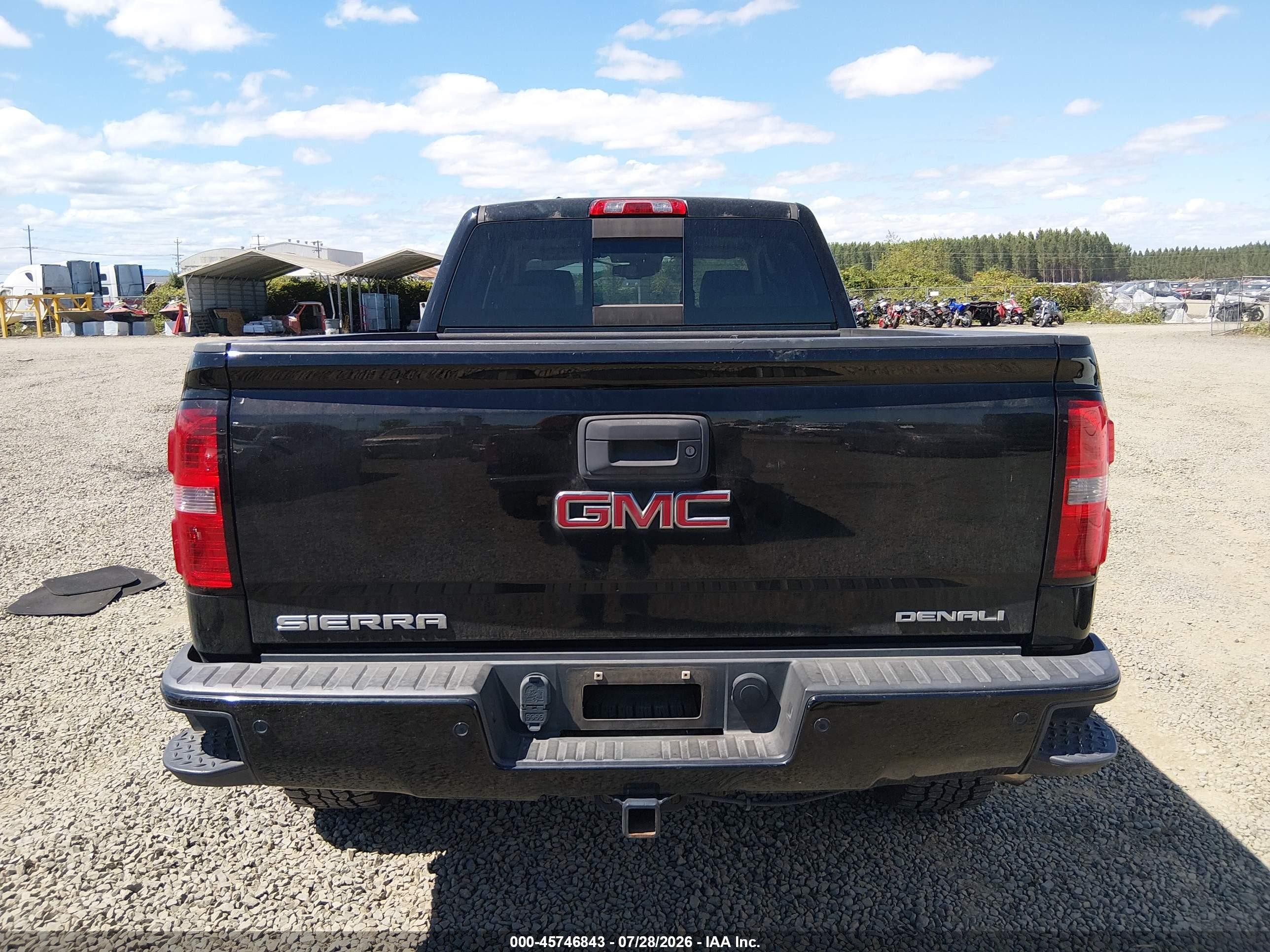 2015 Gmc Sierra 1500 Denali Black vin: 3GTU2WEC8FG123597