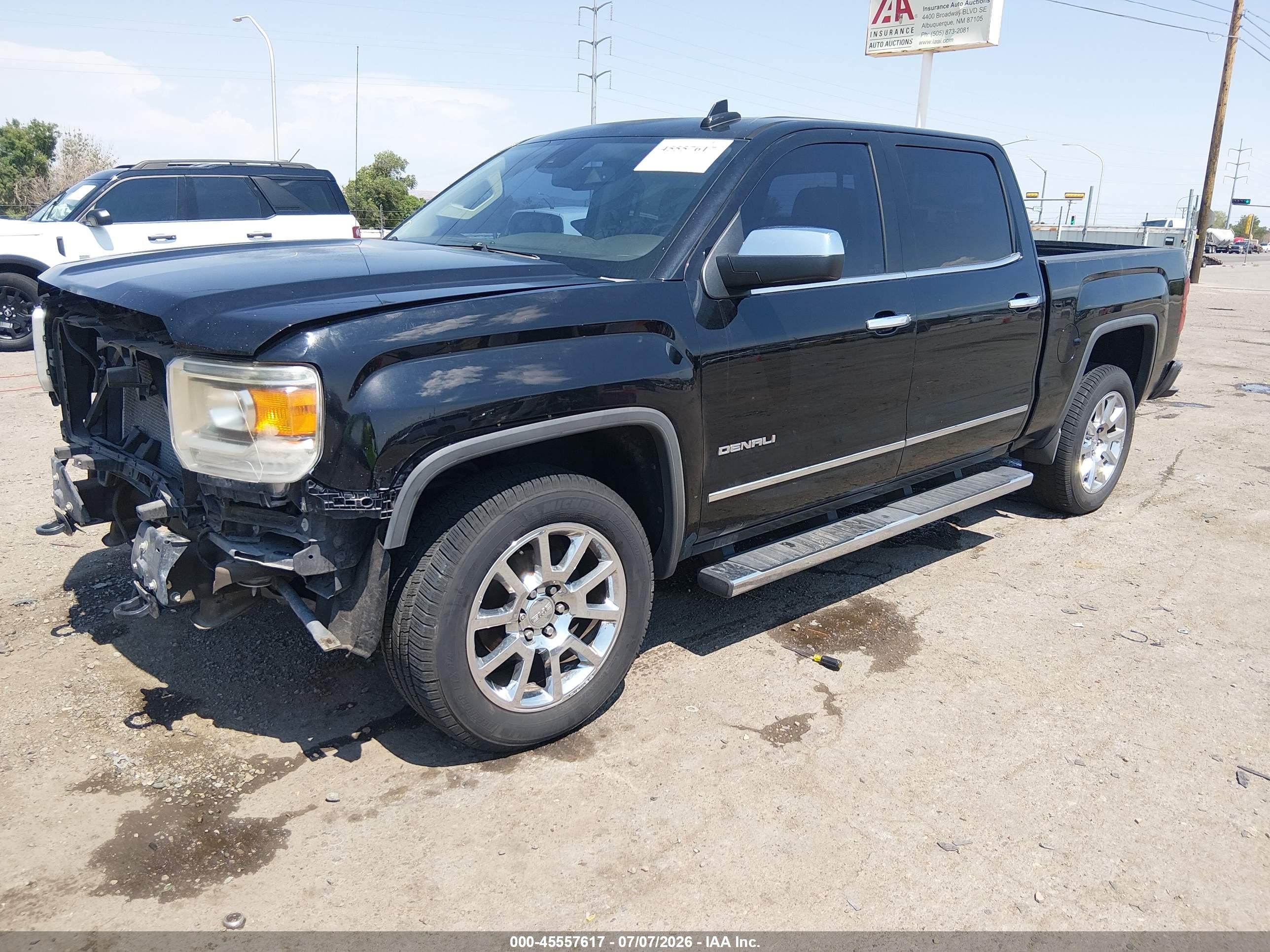 2015 Gmc Sierra 1500 Denali Black vin: 3GTU2WEC8FG143204