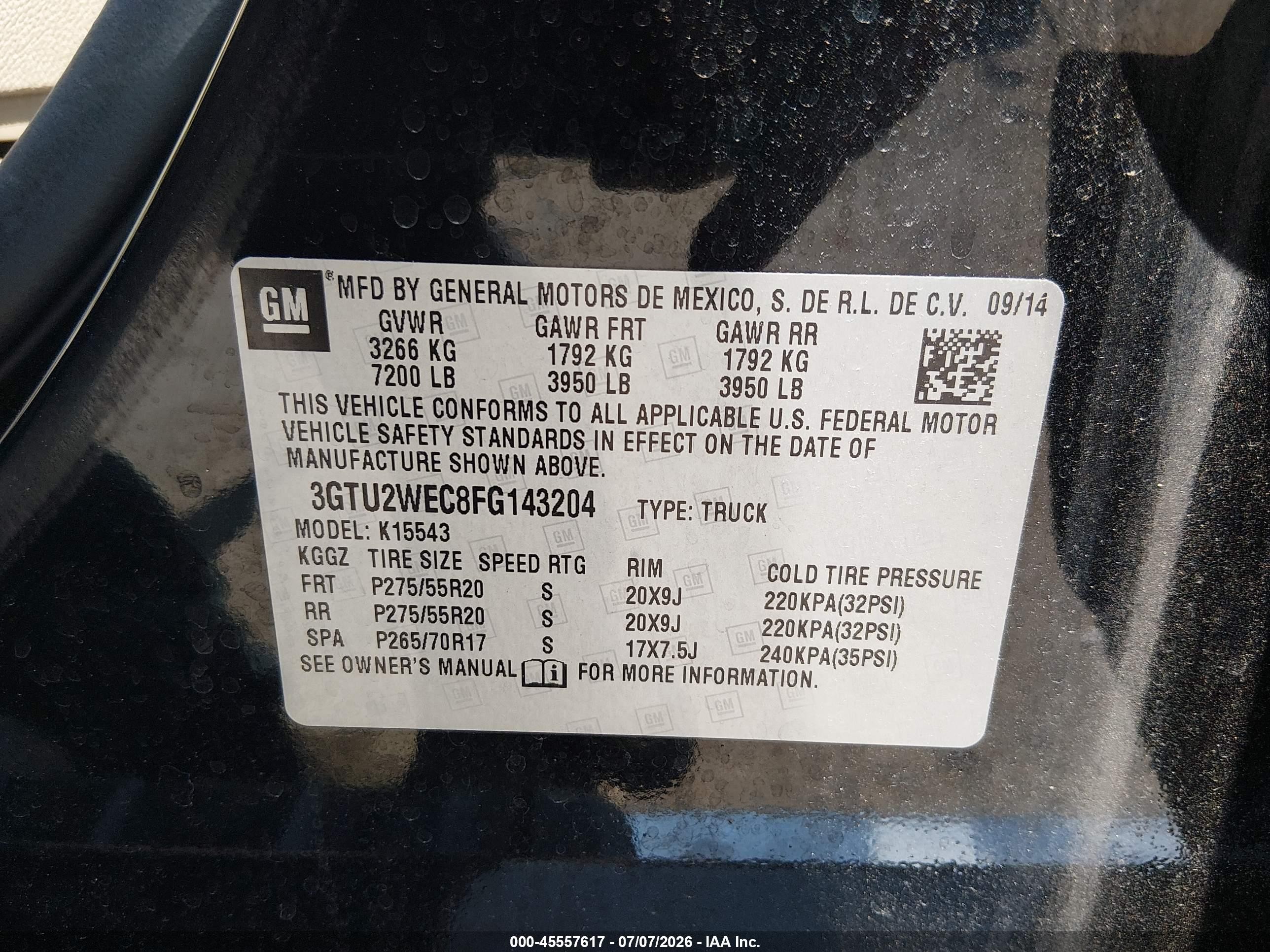 2015 Gmc Sierra 1500 Denali Black vin: 3GTU2WEC8FG143204